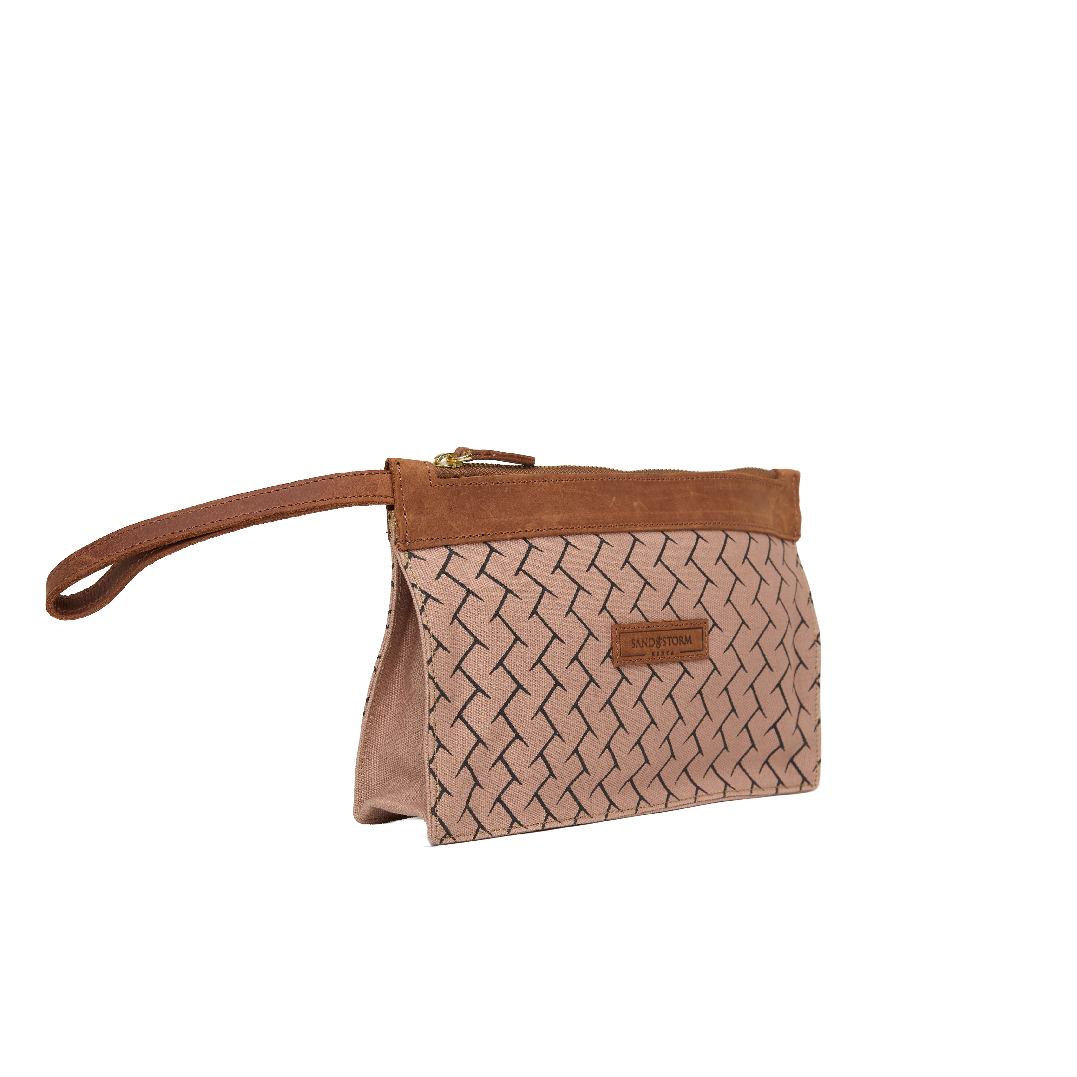 Canvas Agnes Woven Print Pouch