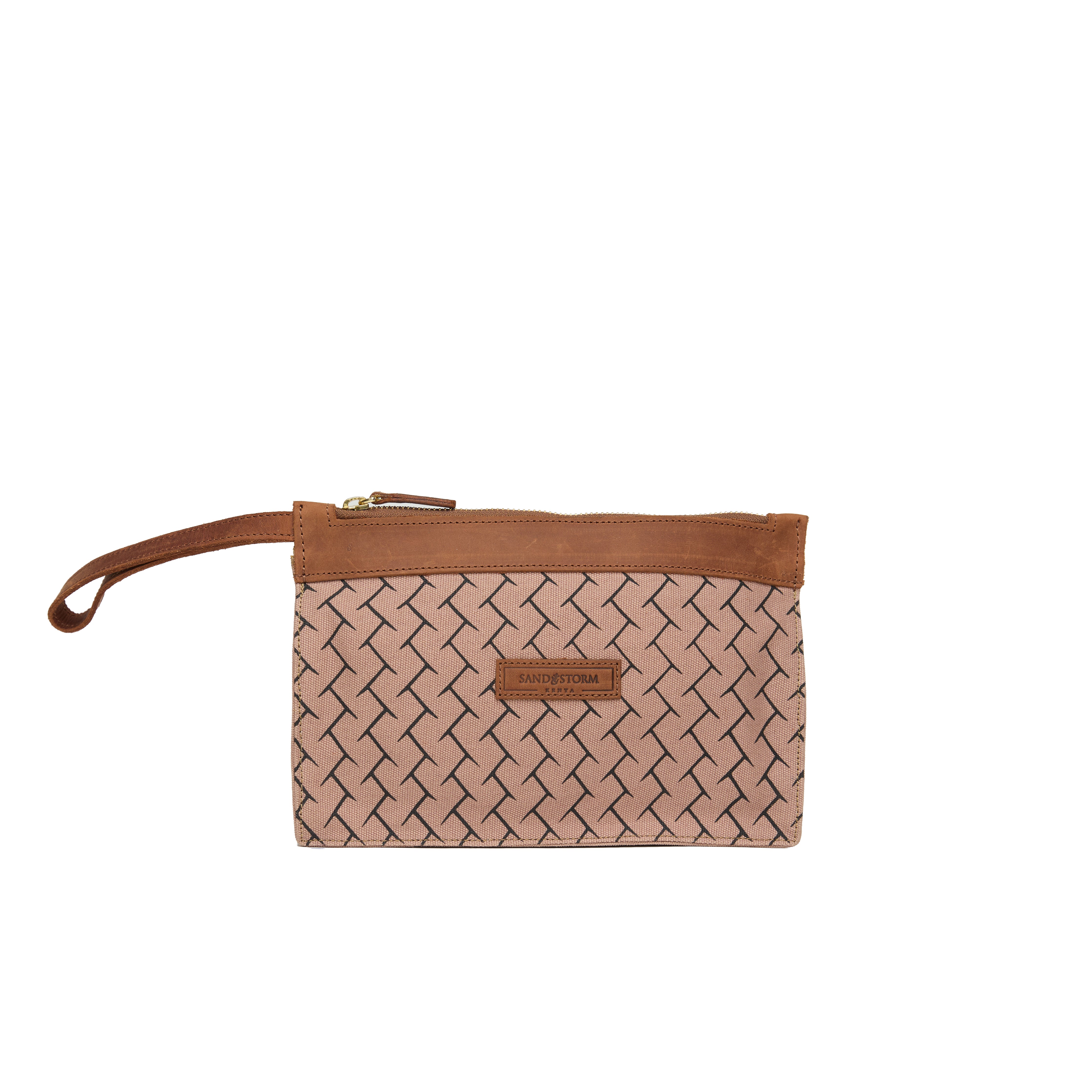 Canvas Agnes Woven Print Pouch