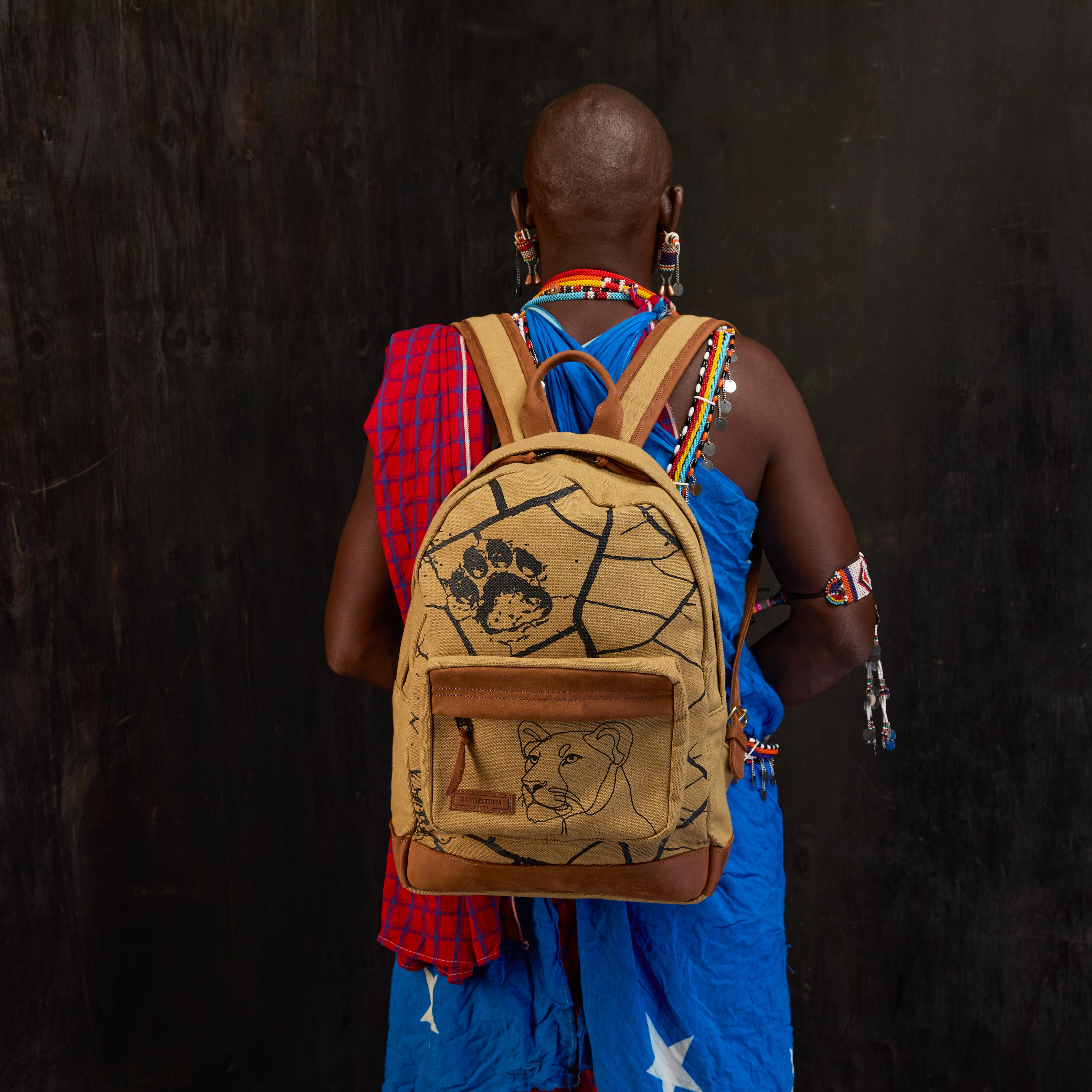 Canvas Hillary Backpack x Lion Guardian