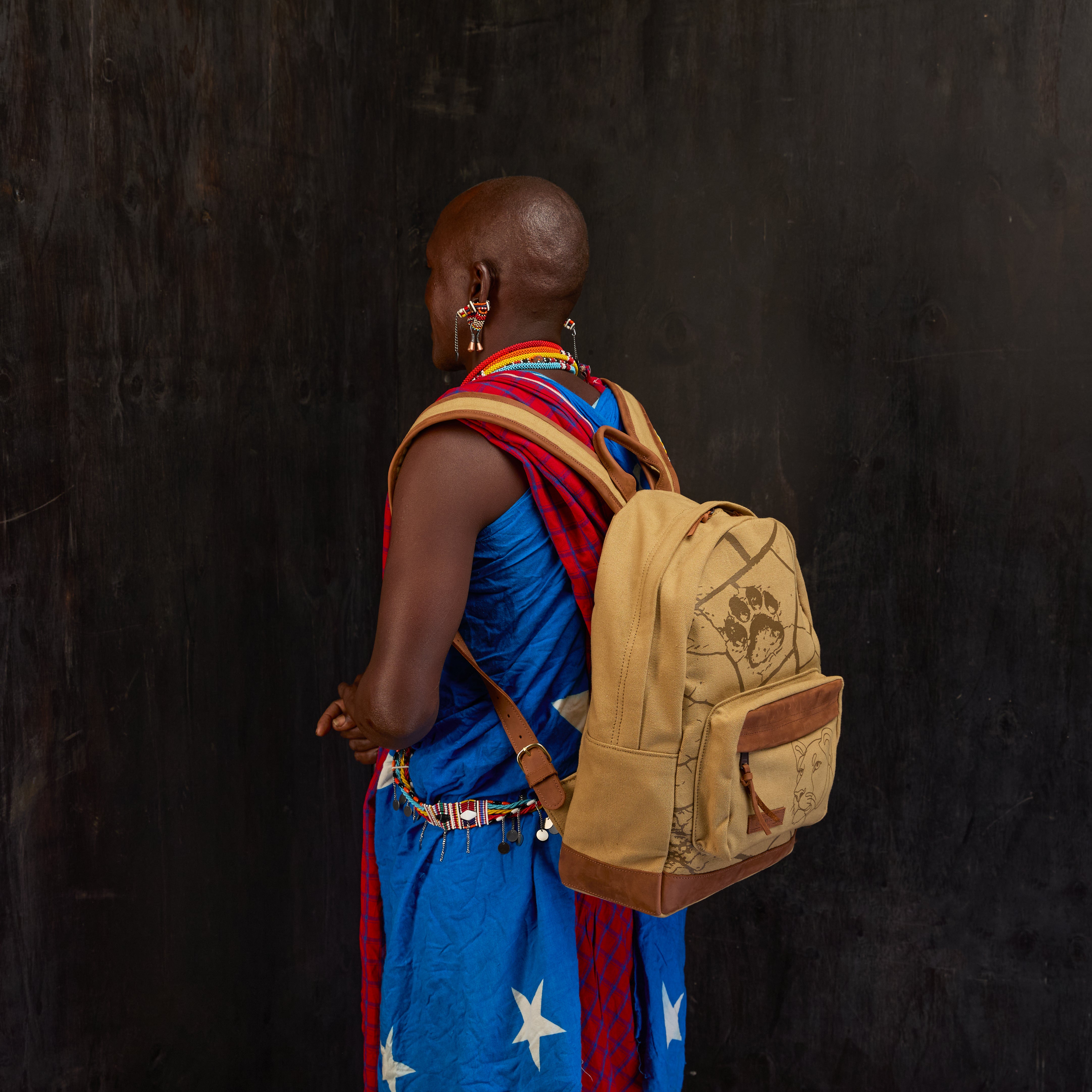 Canvas Hillary Backpack x Lion Guardian