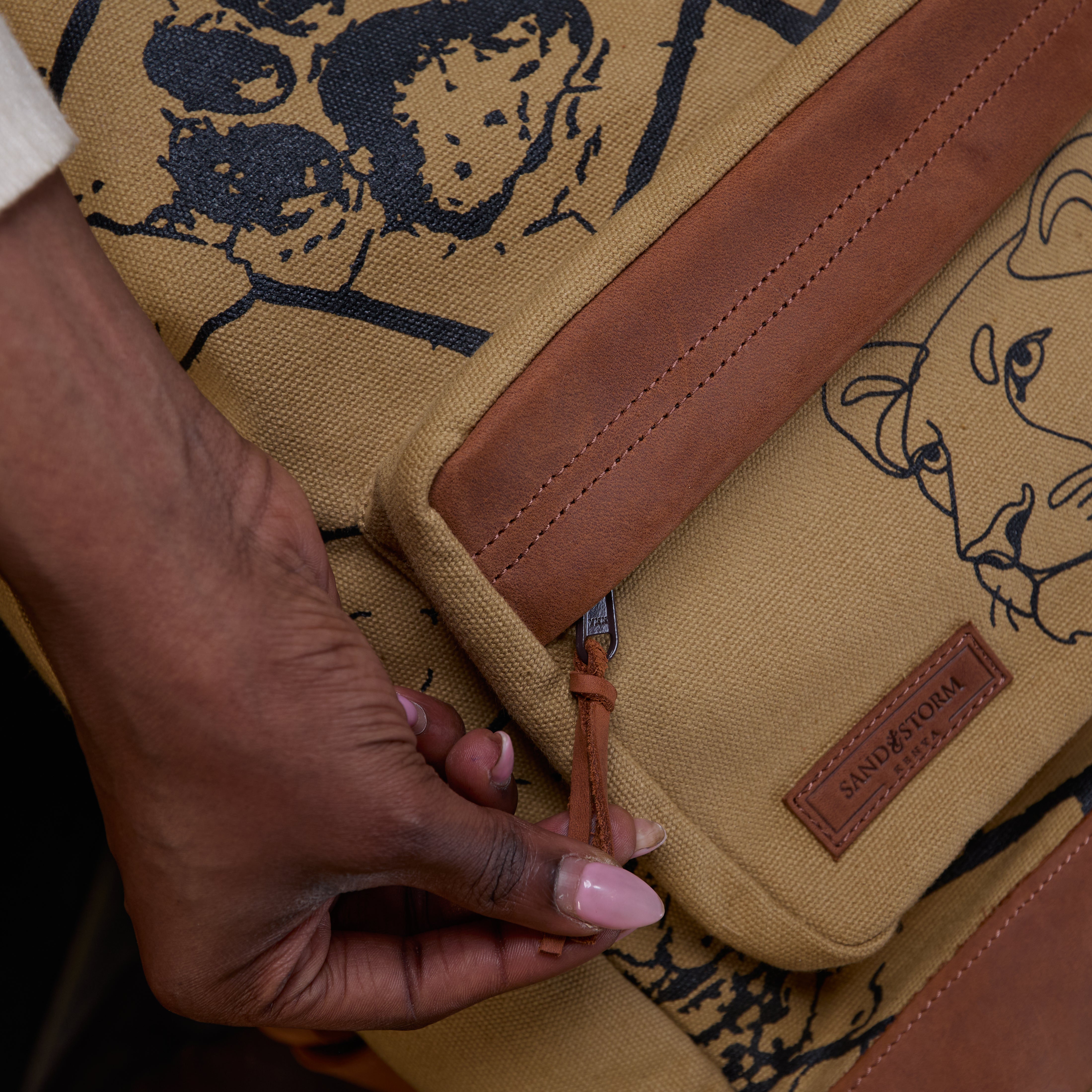 Canvas Hillary Backpack x Lion Guardian