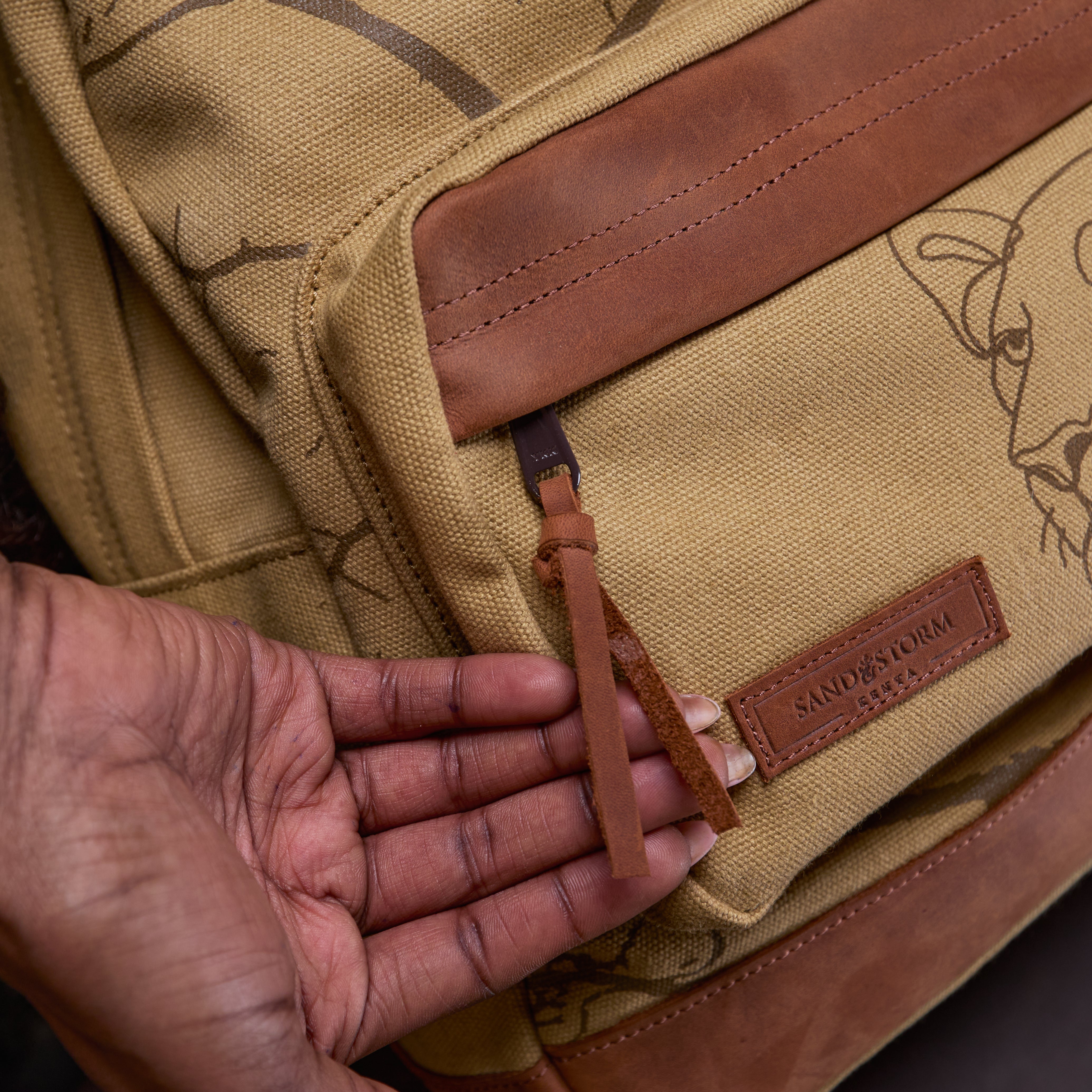 Canvas Hillary Backpack x Lion Guardian