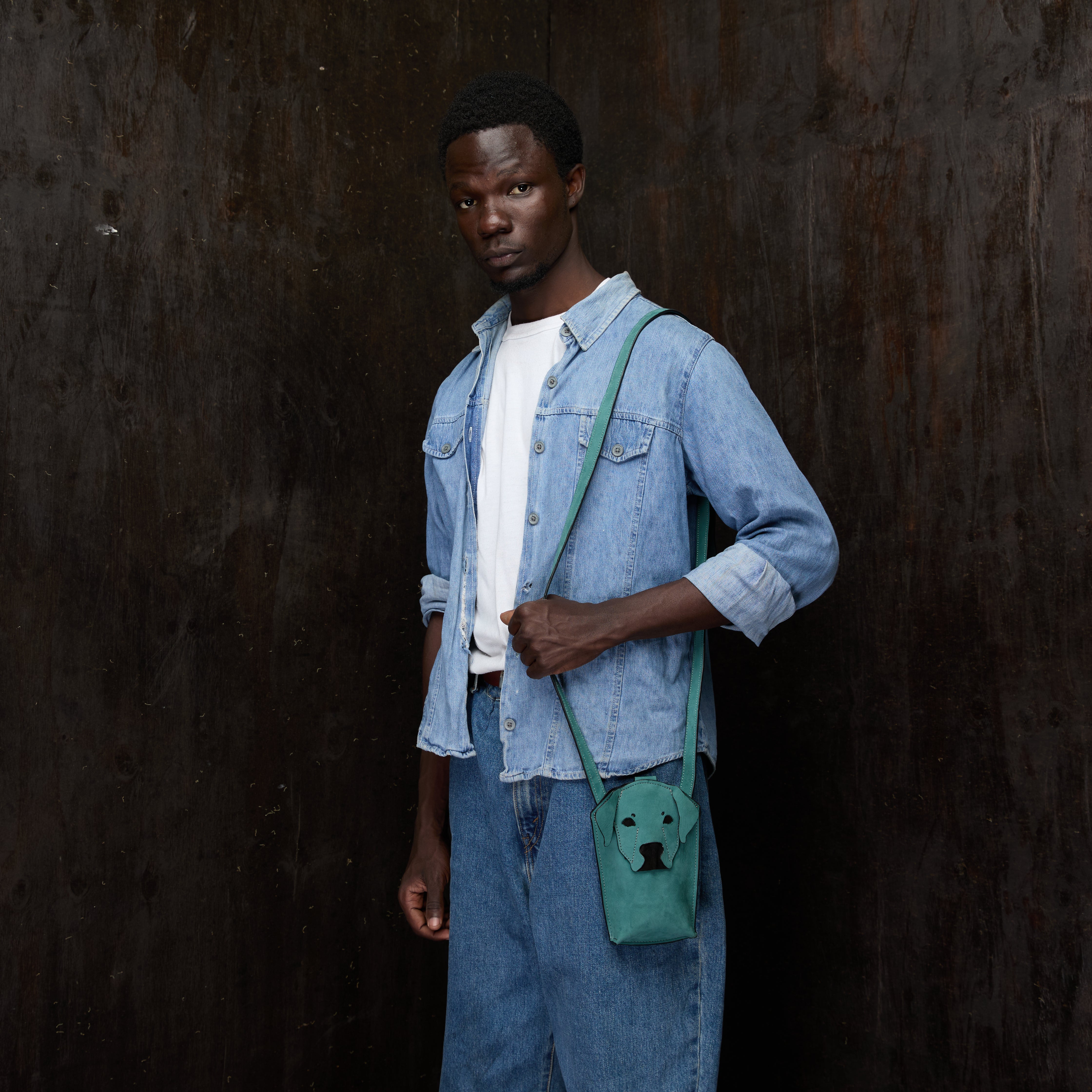 Suede Phone Purse Dog