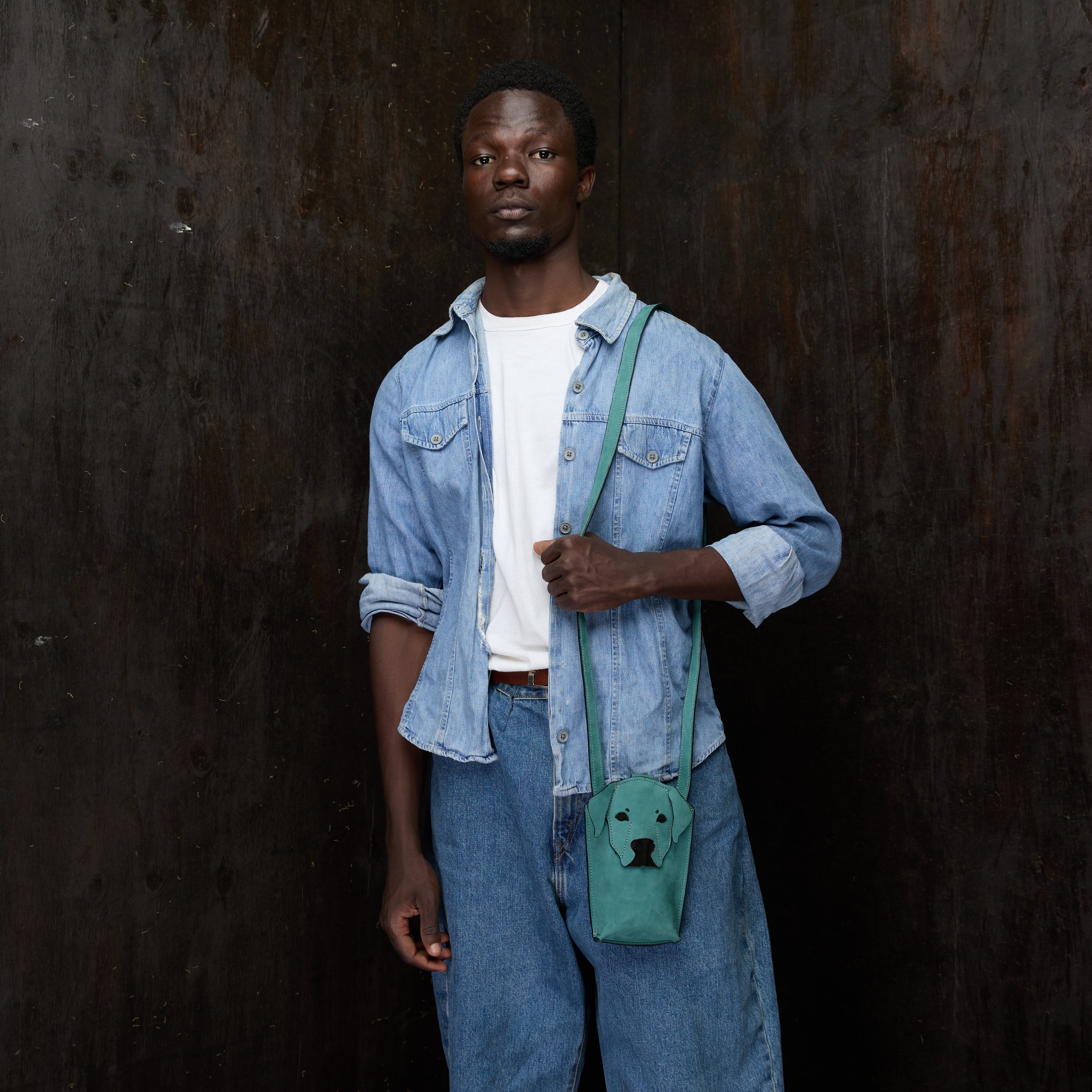 Suede Phone Purse Dog