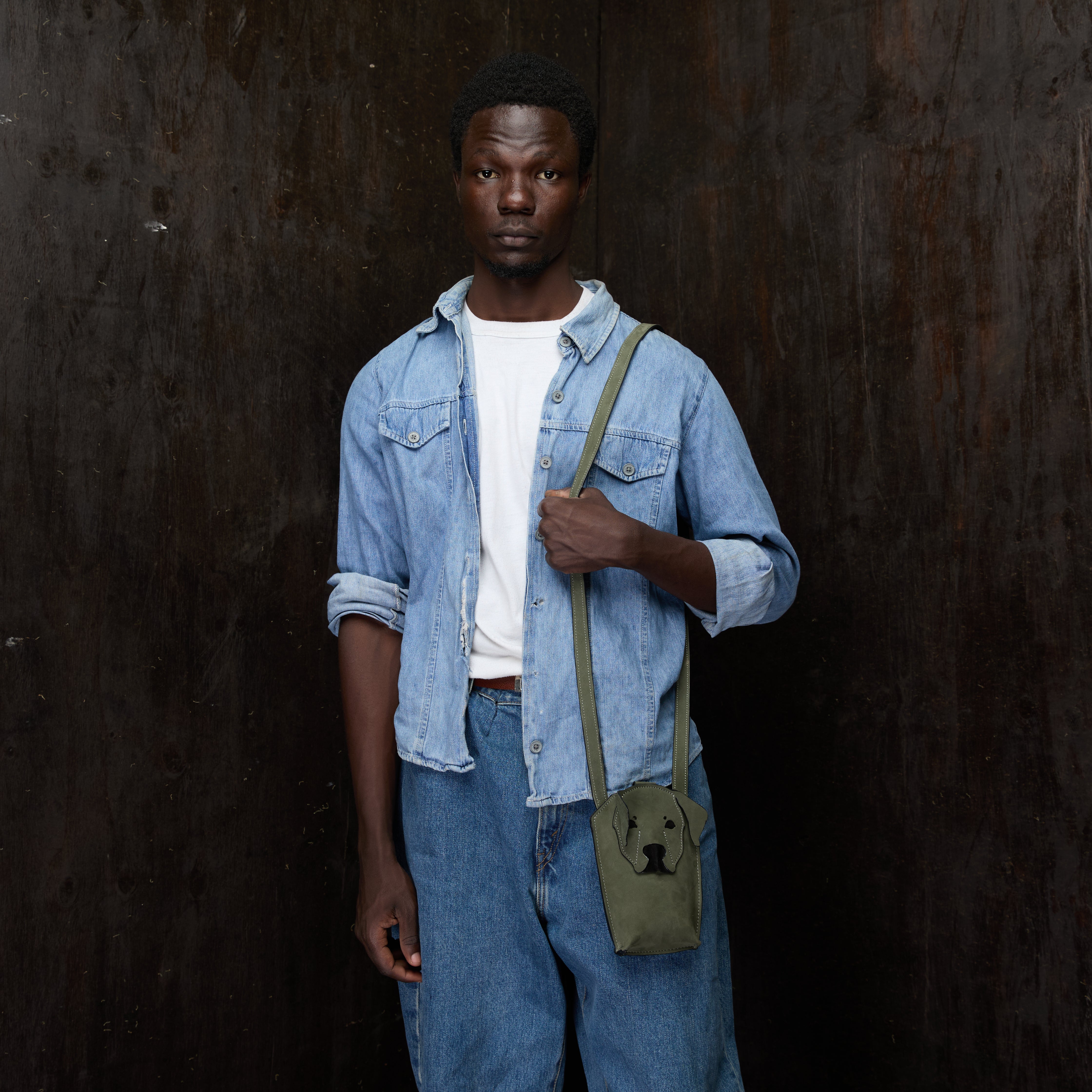 Suede Phone Purse Dog