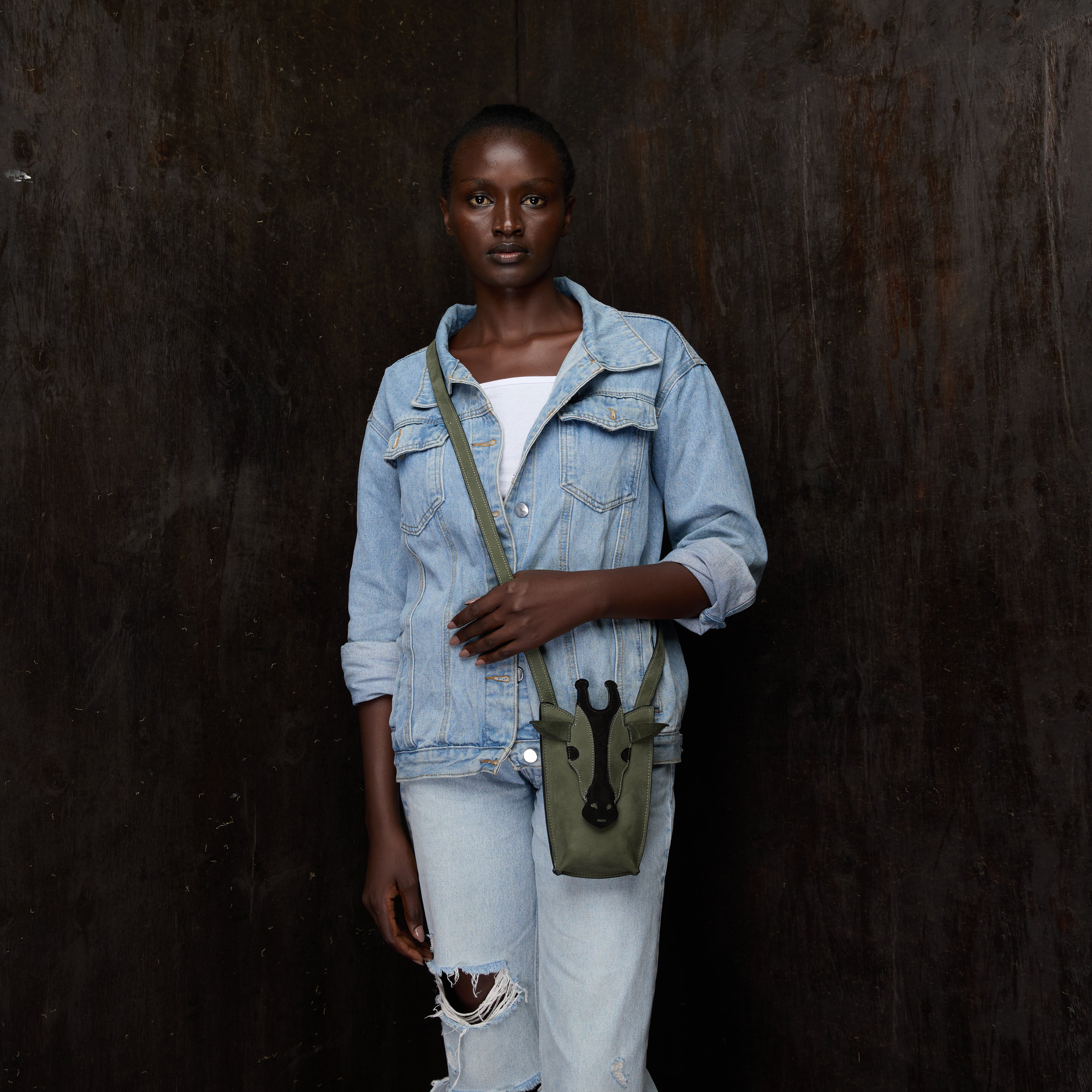 Suede Phone Purse Girraffe