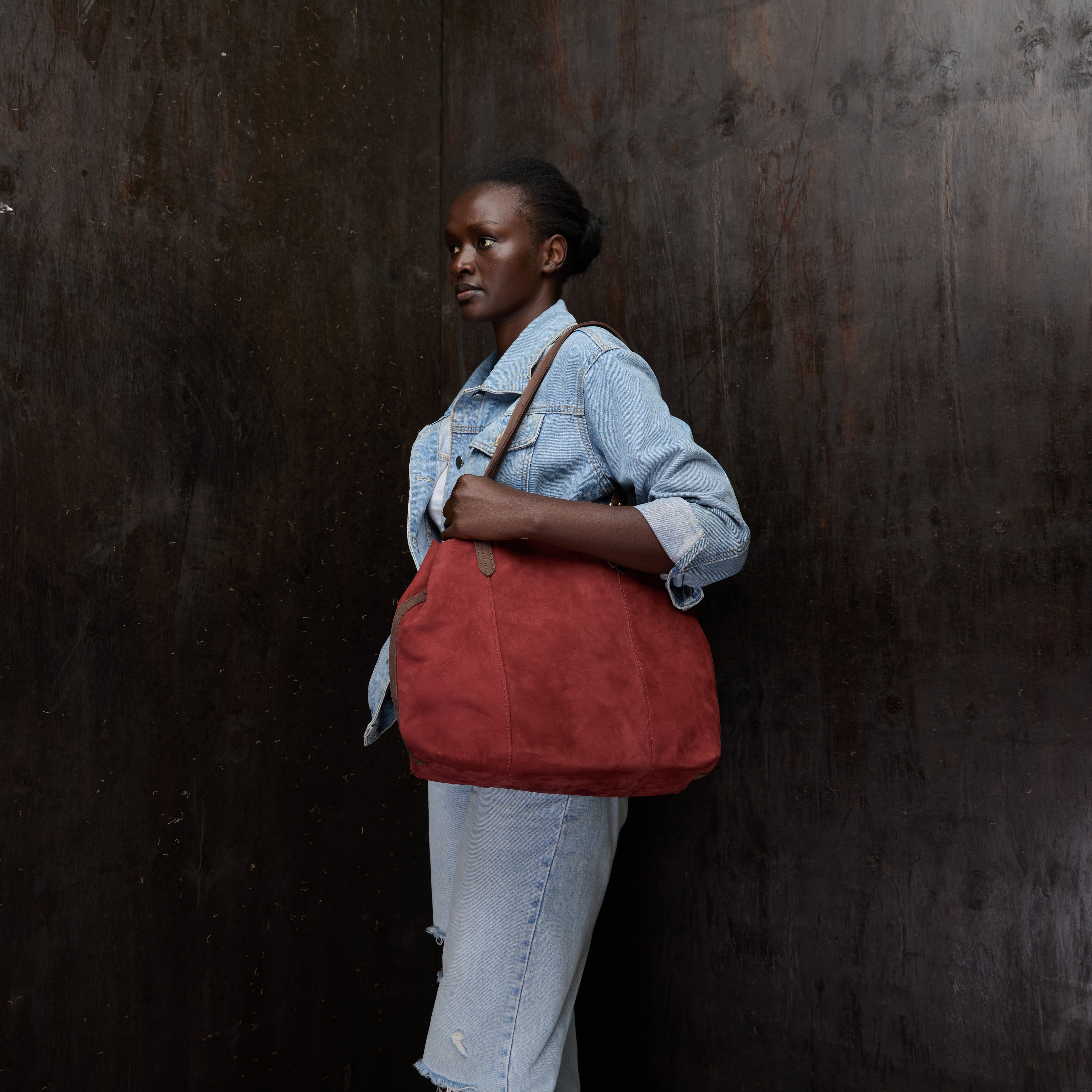 Suede Tote Plain