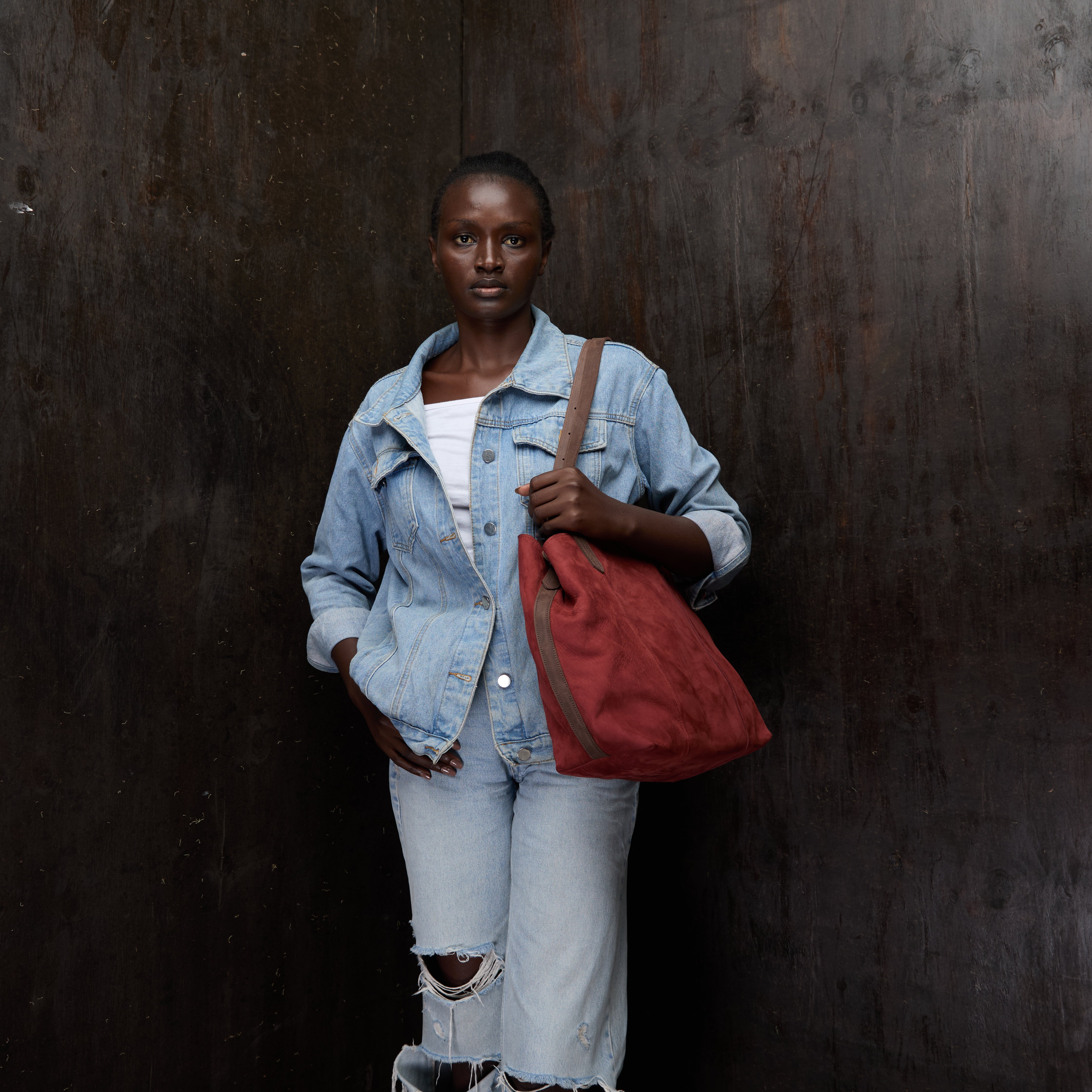 Suede Tote Plain