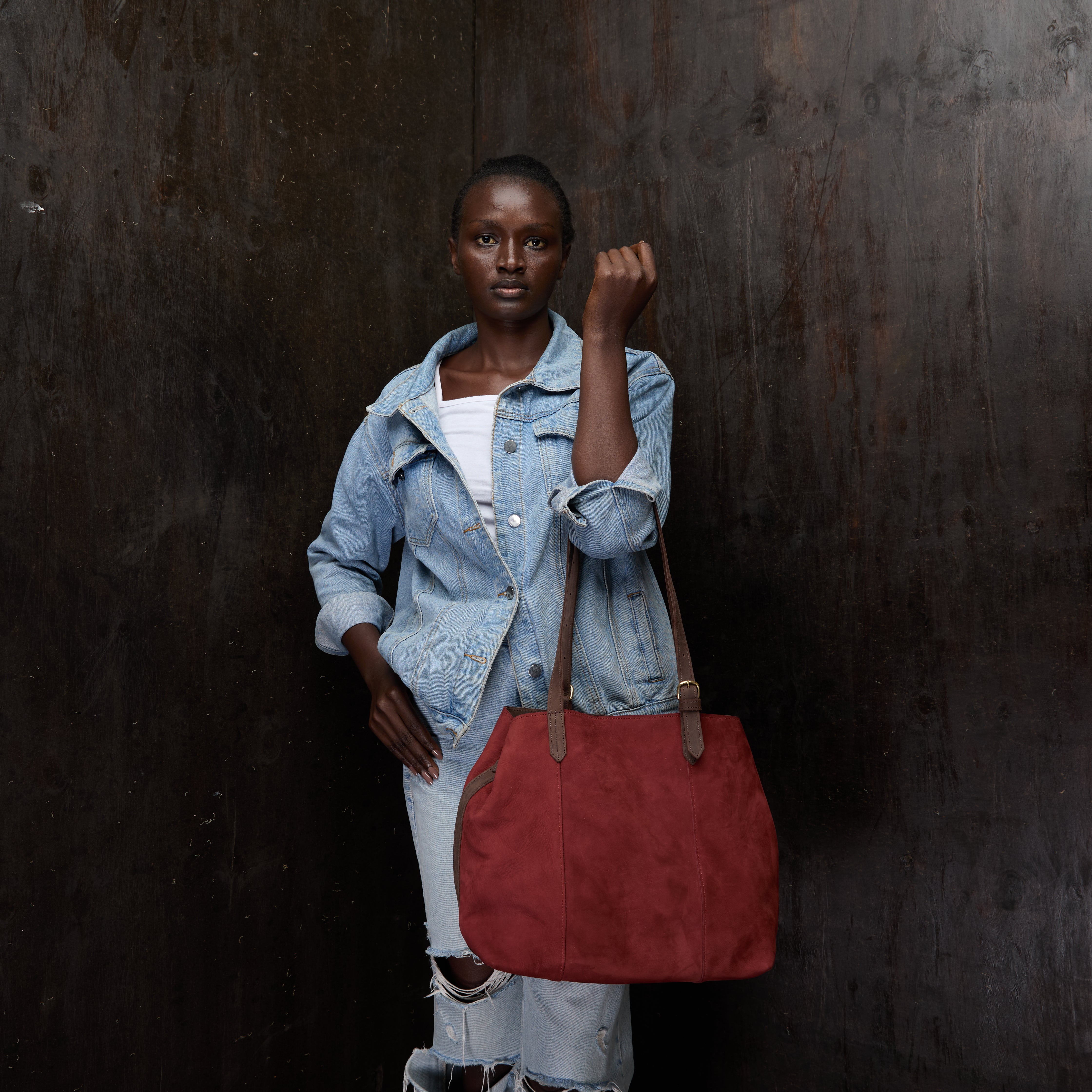 Suede Tote Plain