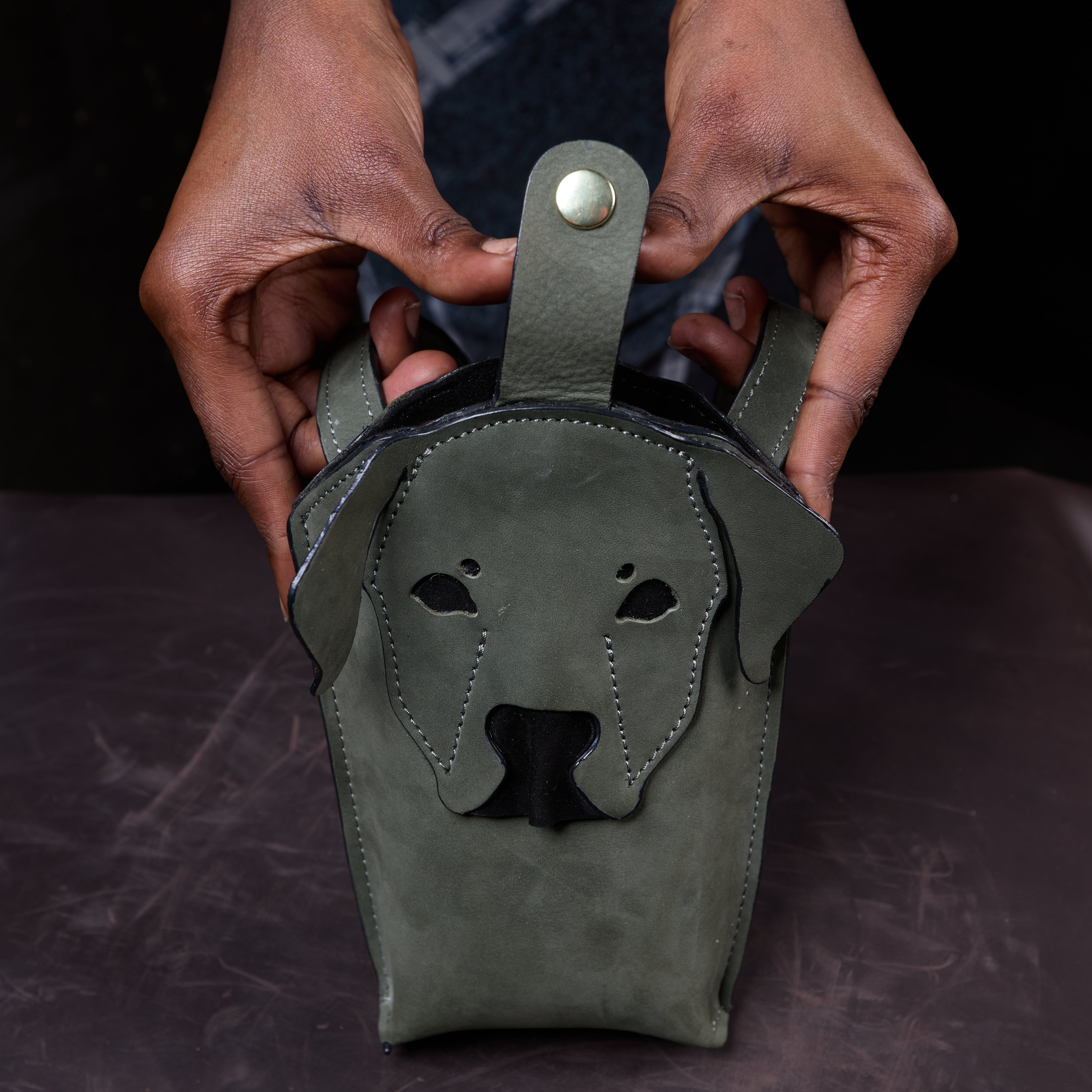 Suede Phone Purse Dog