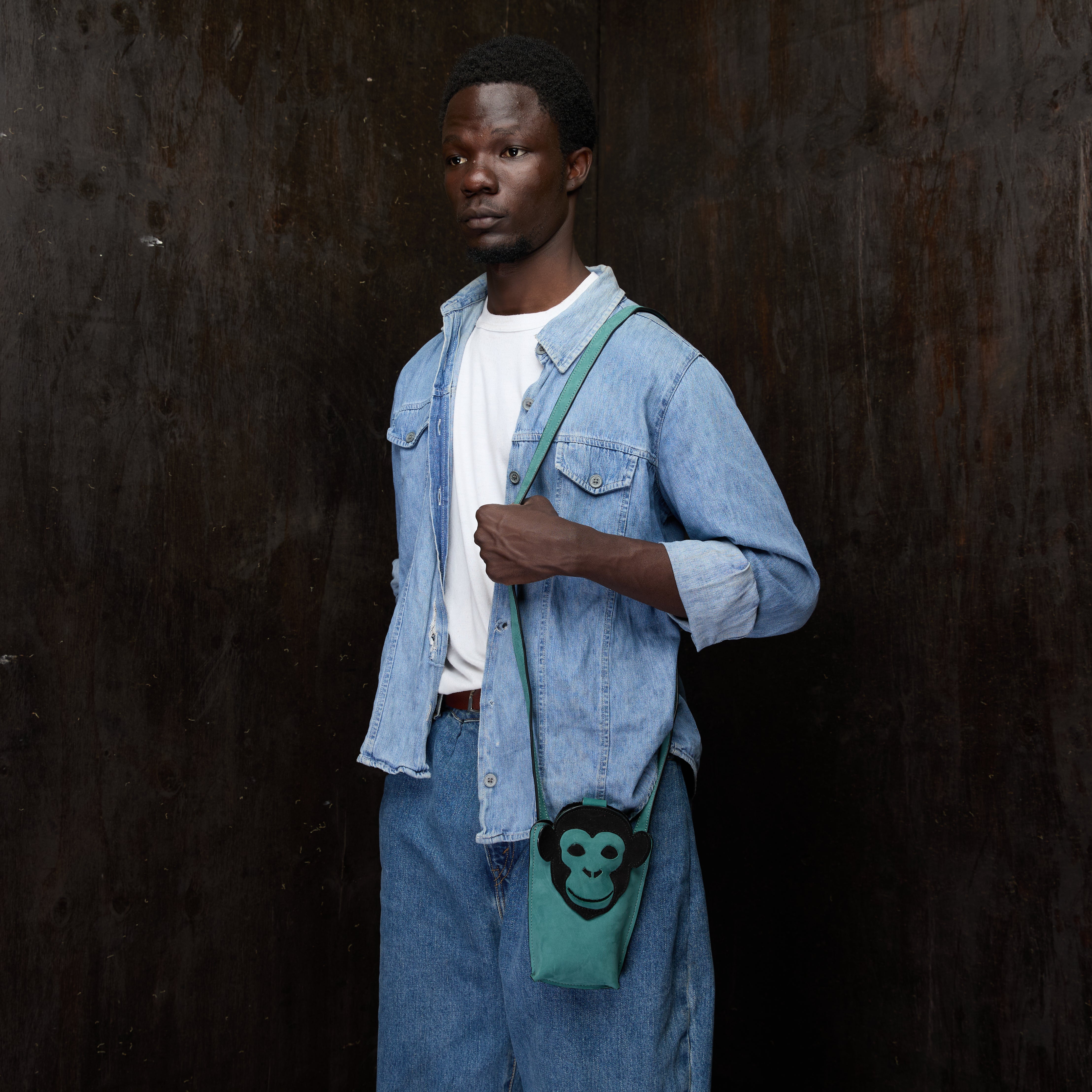 Suede Phone Purse Chimpanzee