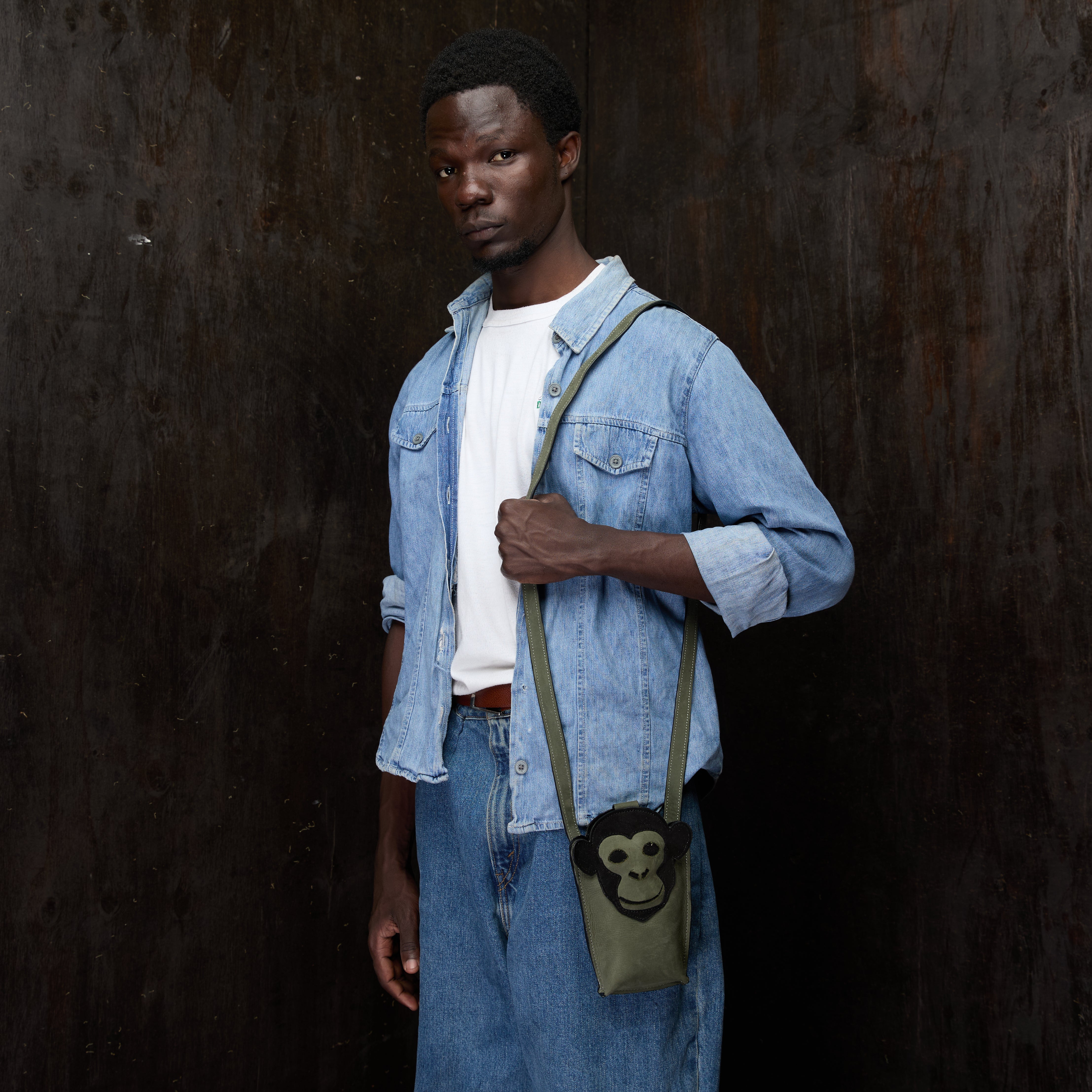 Suede Phone Purse Chimpanzee