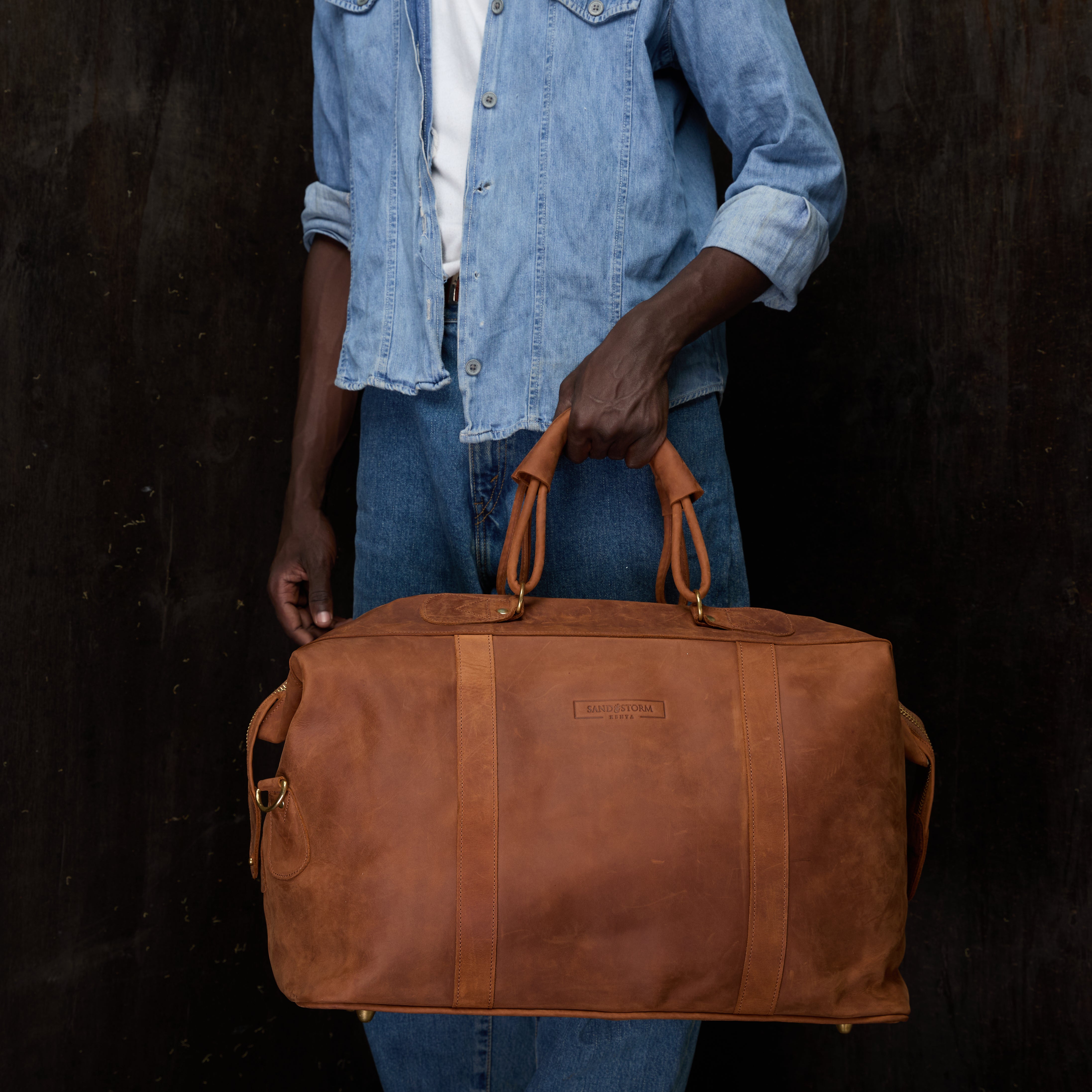 Pull-up Leather Odyssey Weekend Bag - Large