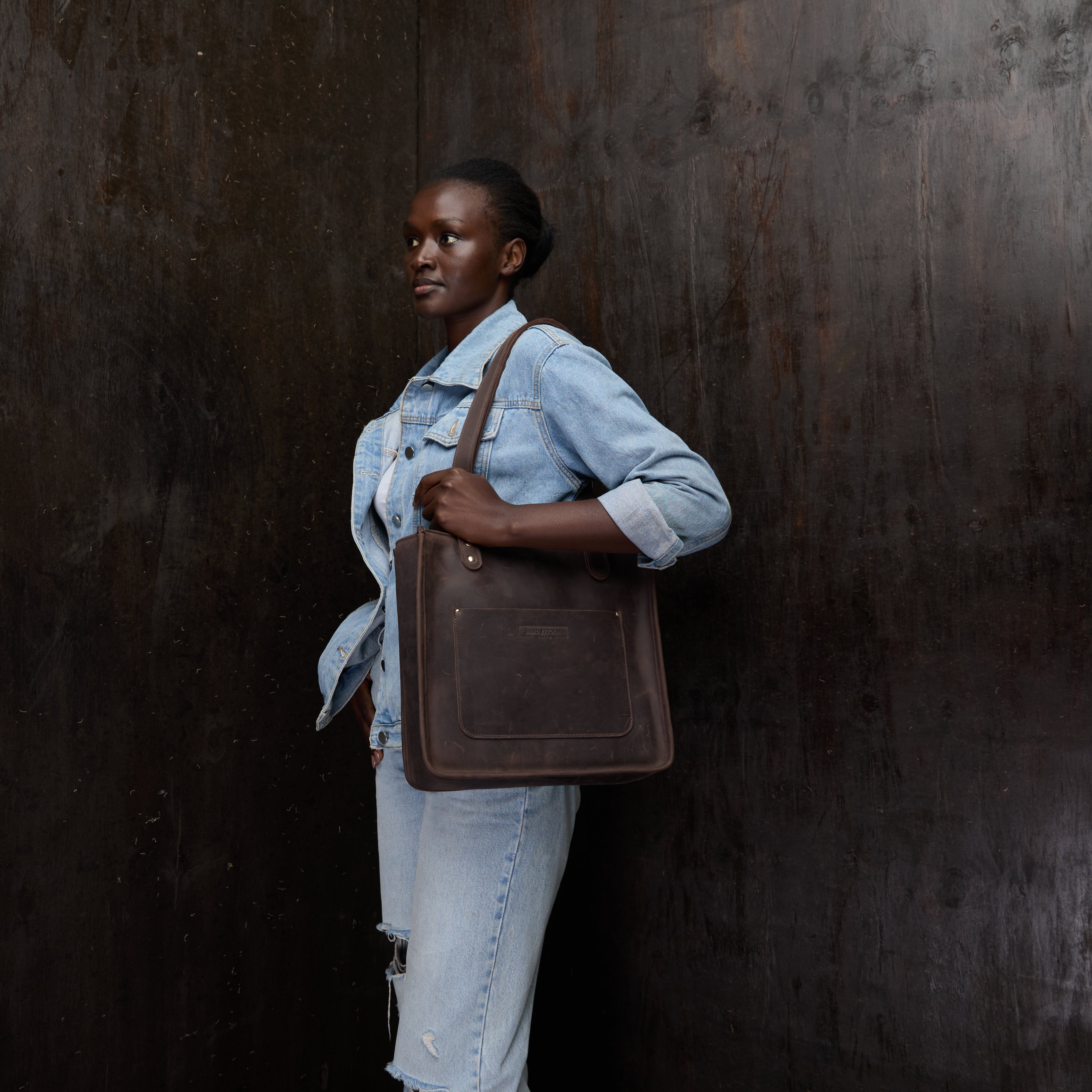 Pull-up Leather Pauline Tote