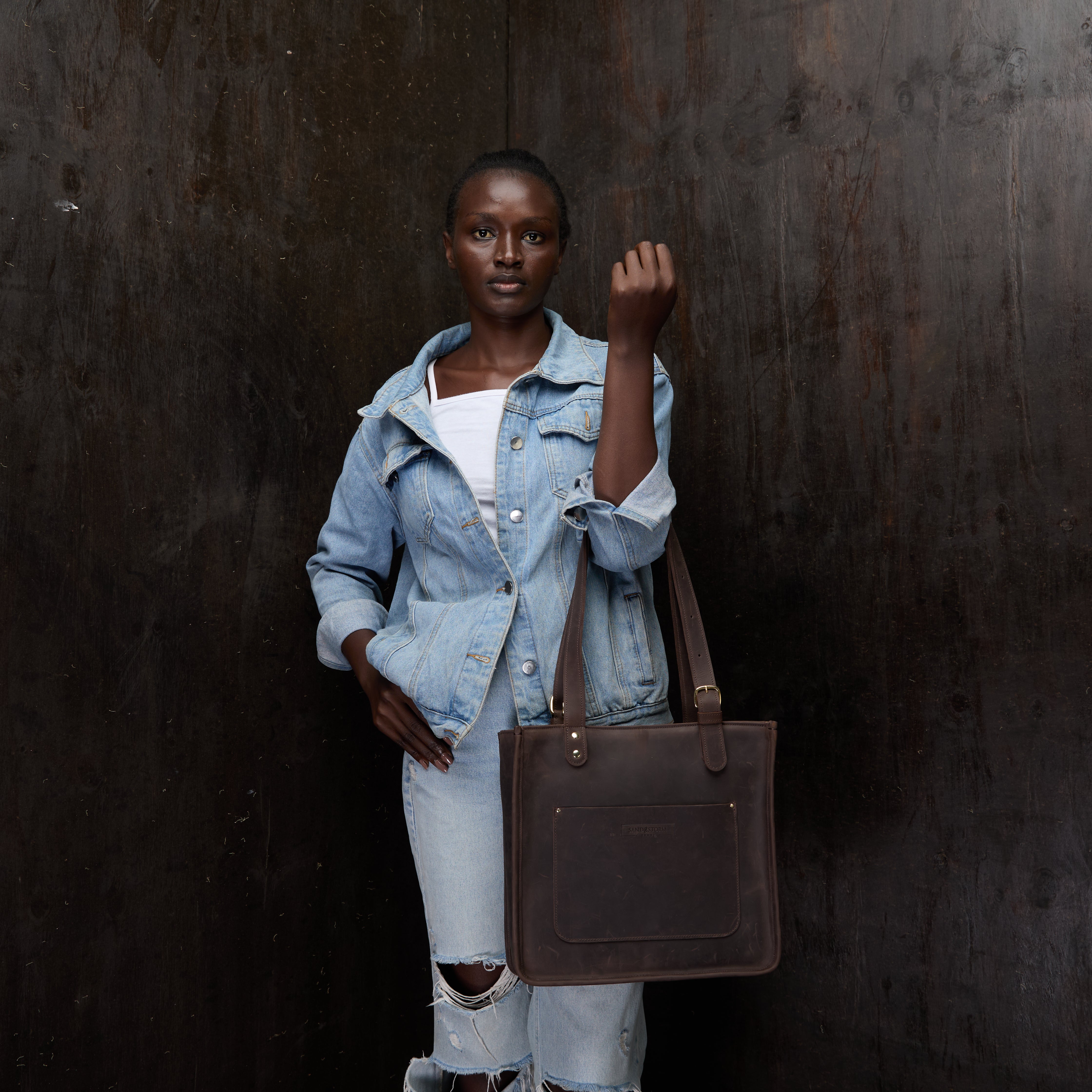 Pull-up Leather Pauline Tote