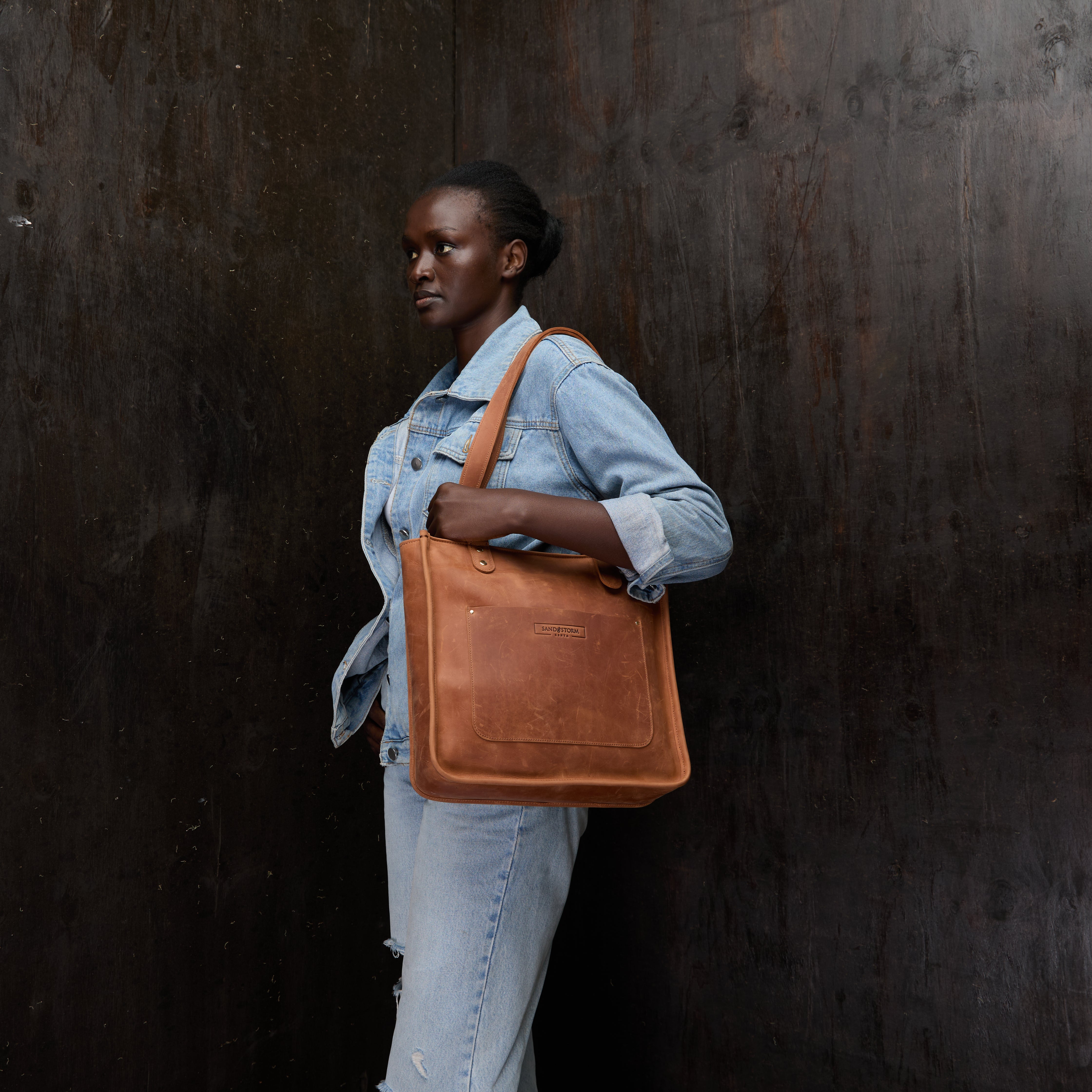 Pull-up Leather Pauline Tote