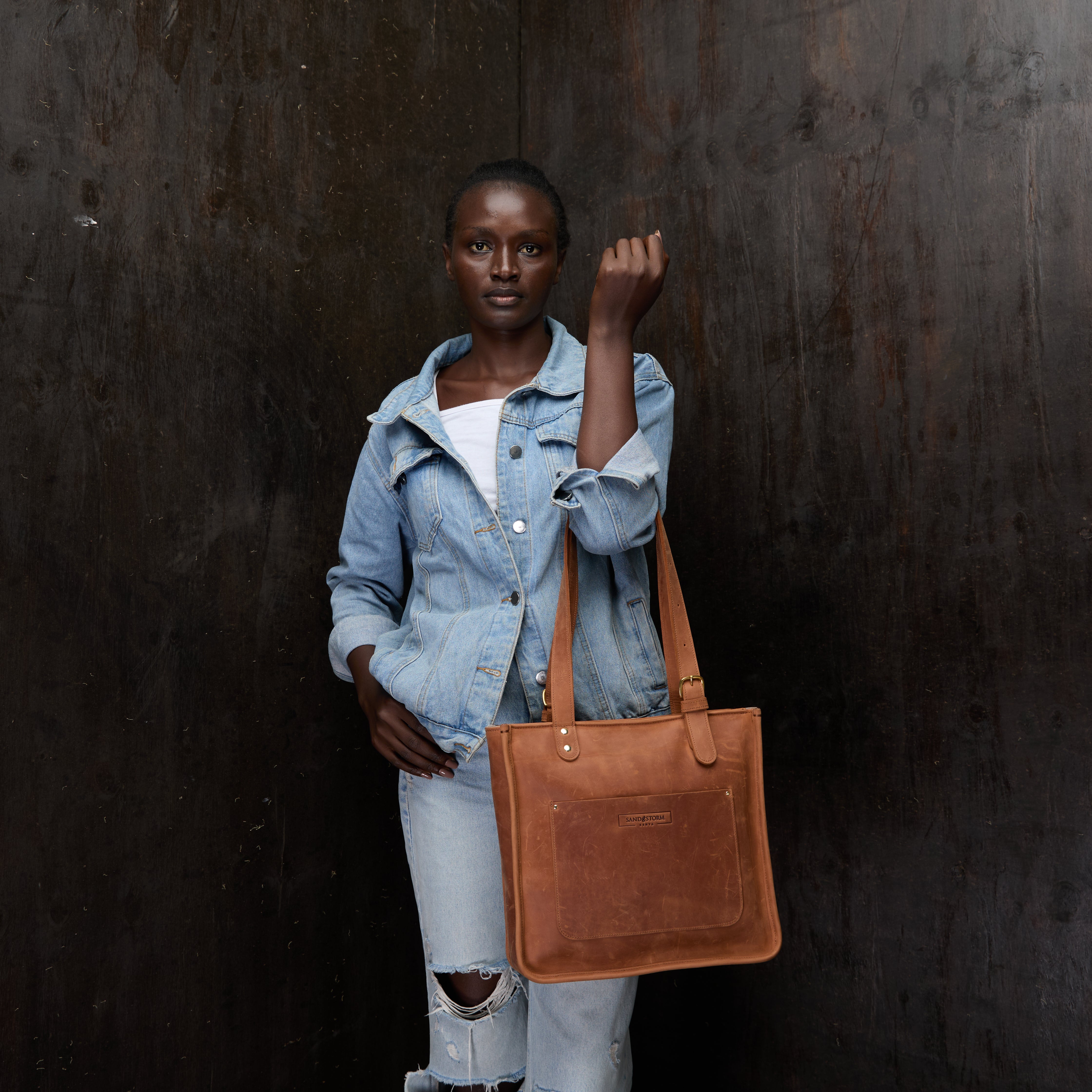 Pull-up Leather Pauline Tote