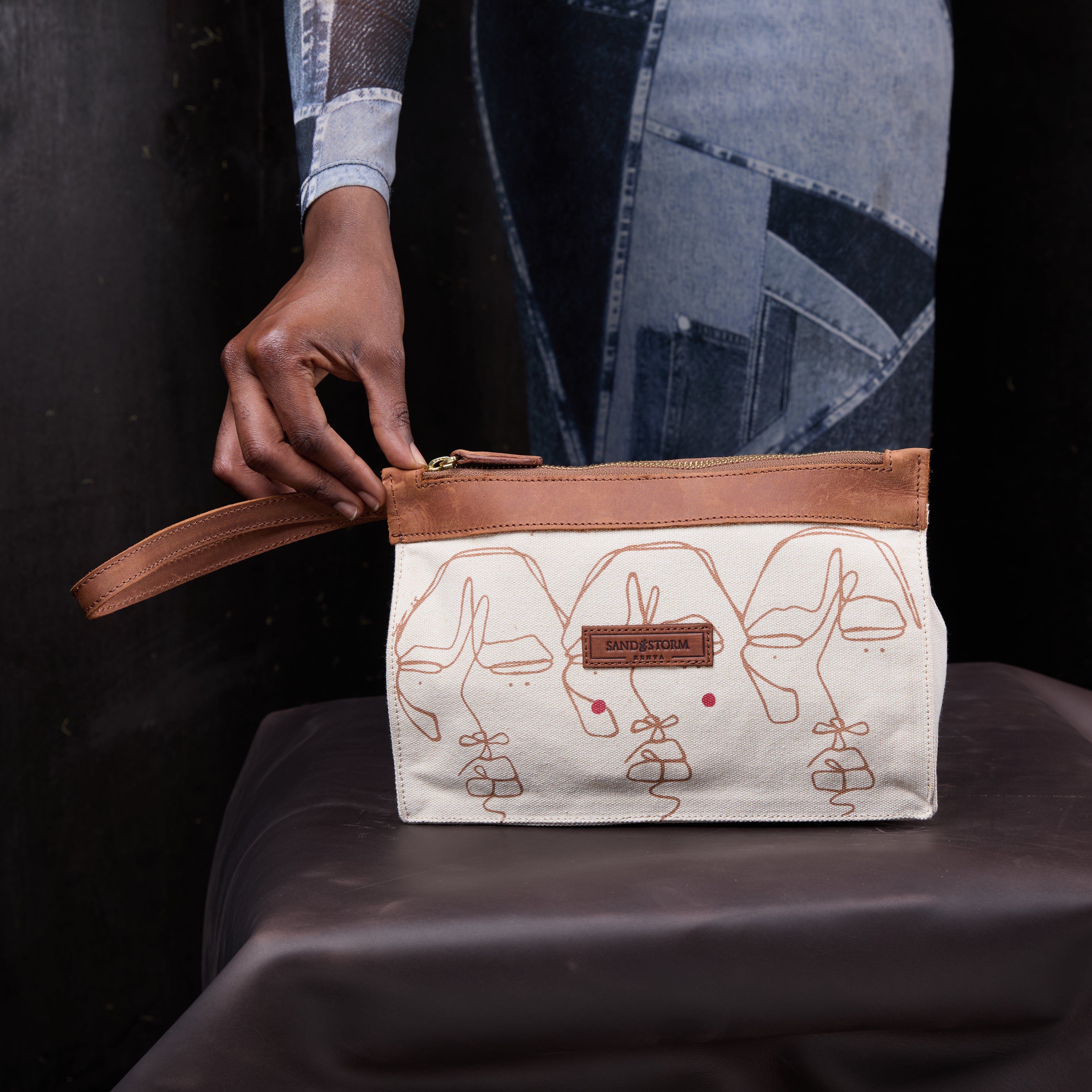 Canvas Agnes Pouch Sita Print x EndoSquared