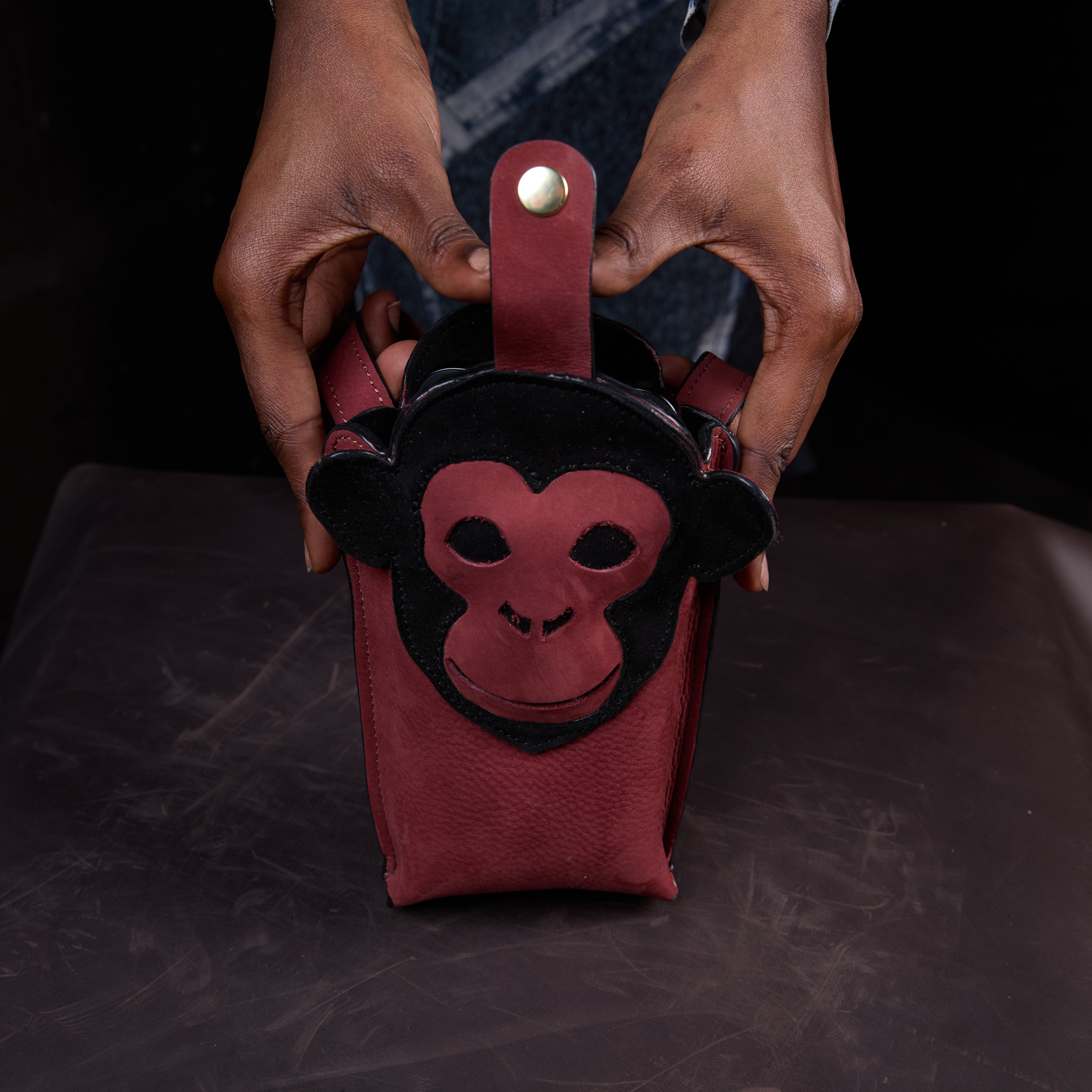 Suede Phone Purse Chimpanzee