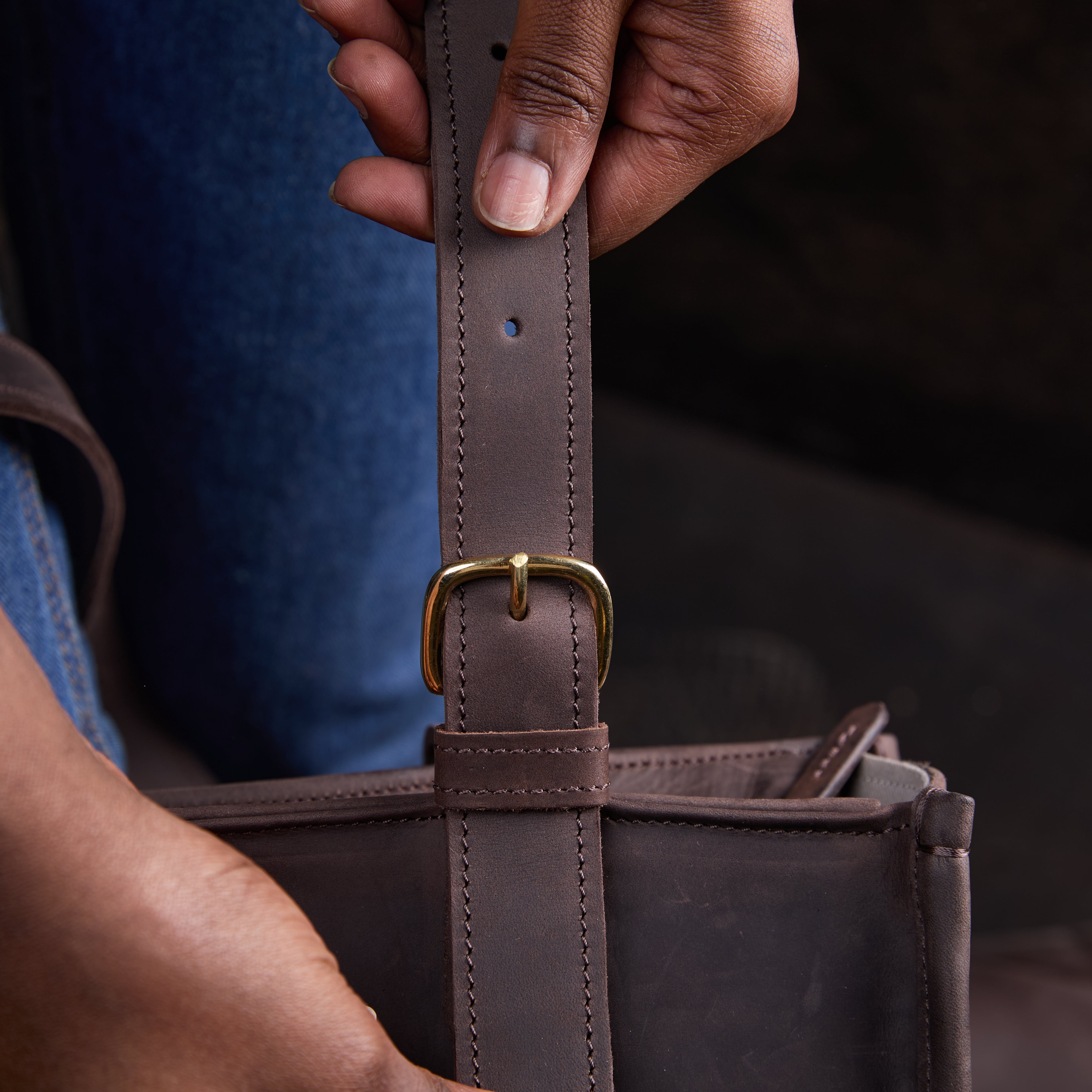 Pull-up Leather Pauline Tote