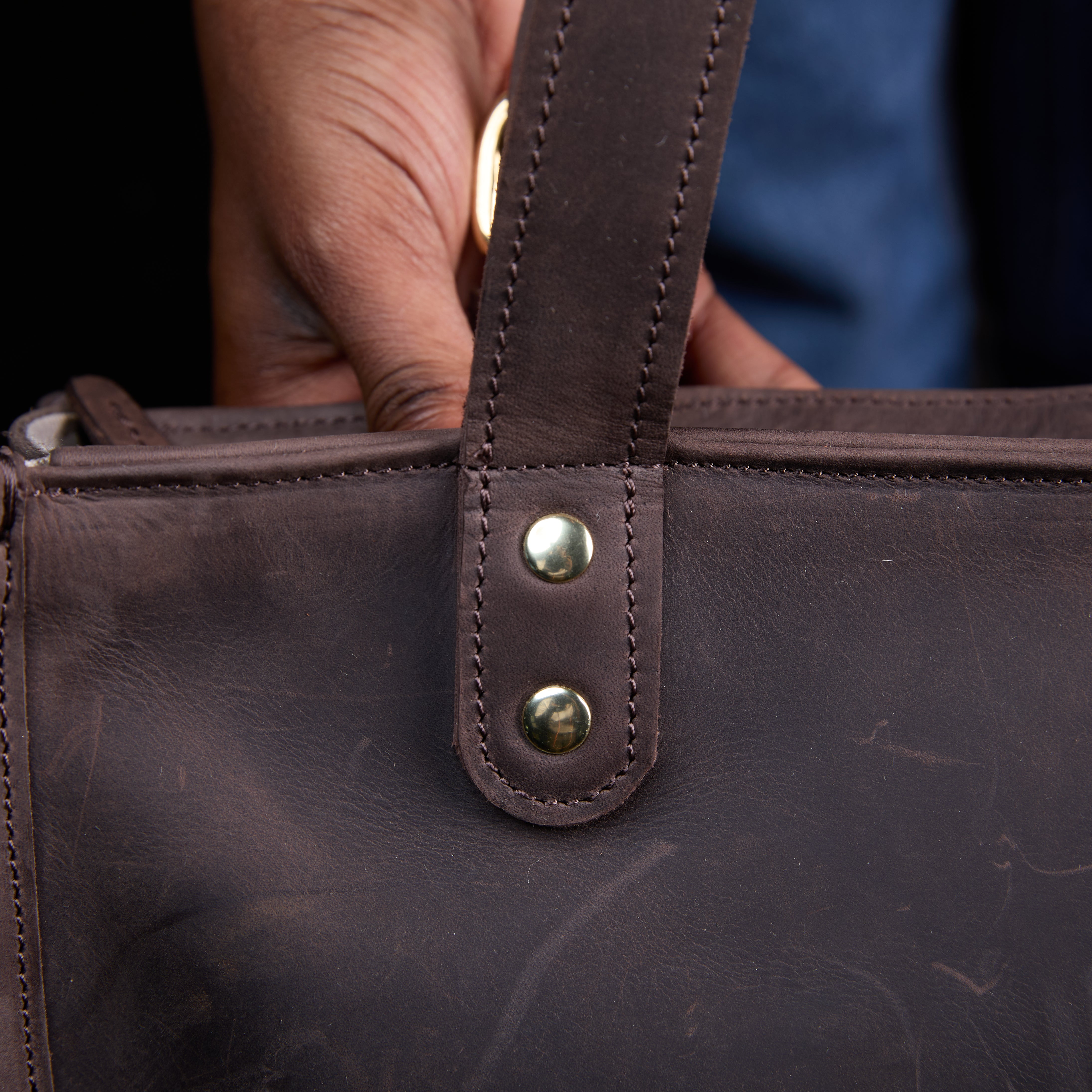 Pull-up Leather Pauline Tote