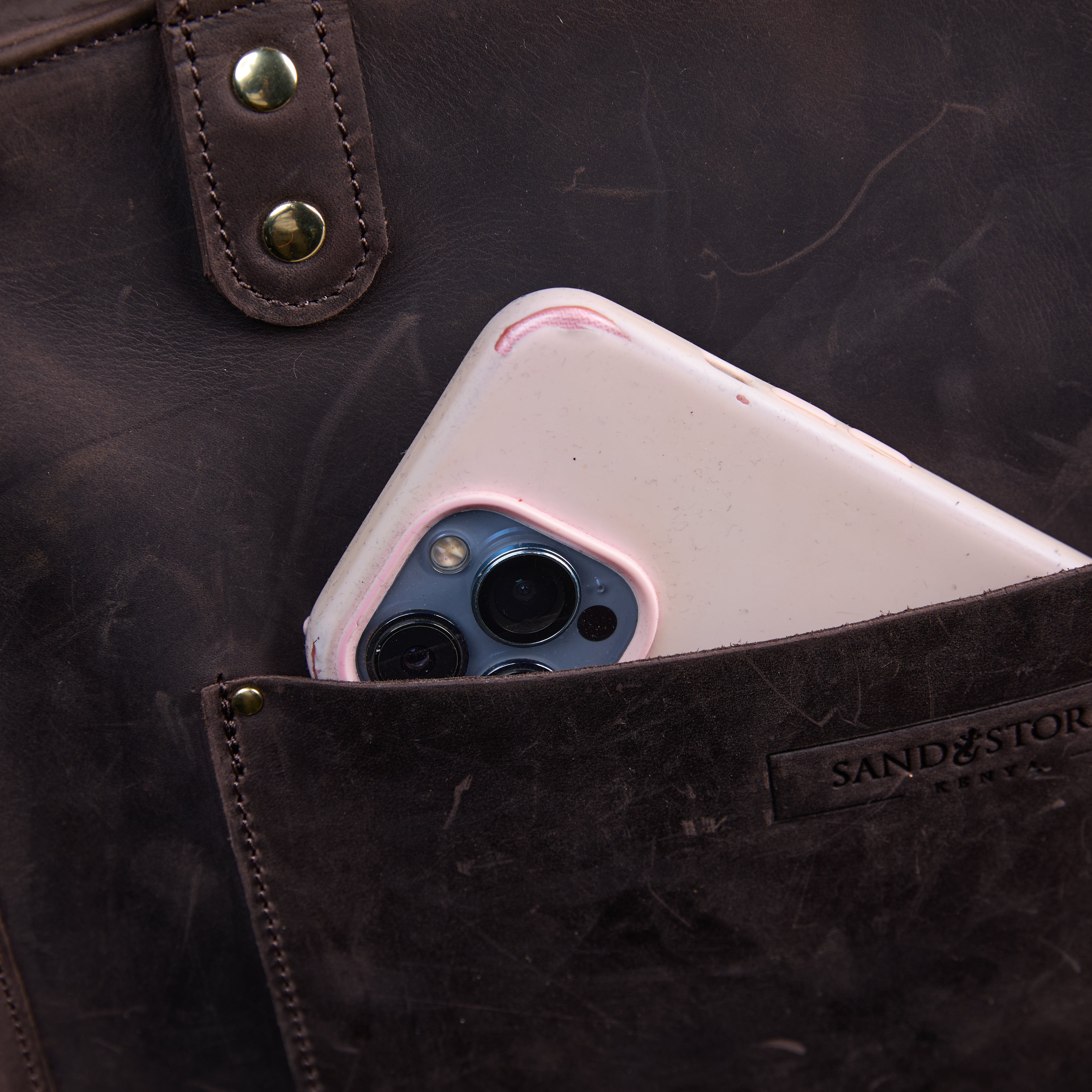 Pull-up Leather Pauline Tote