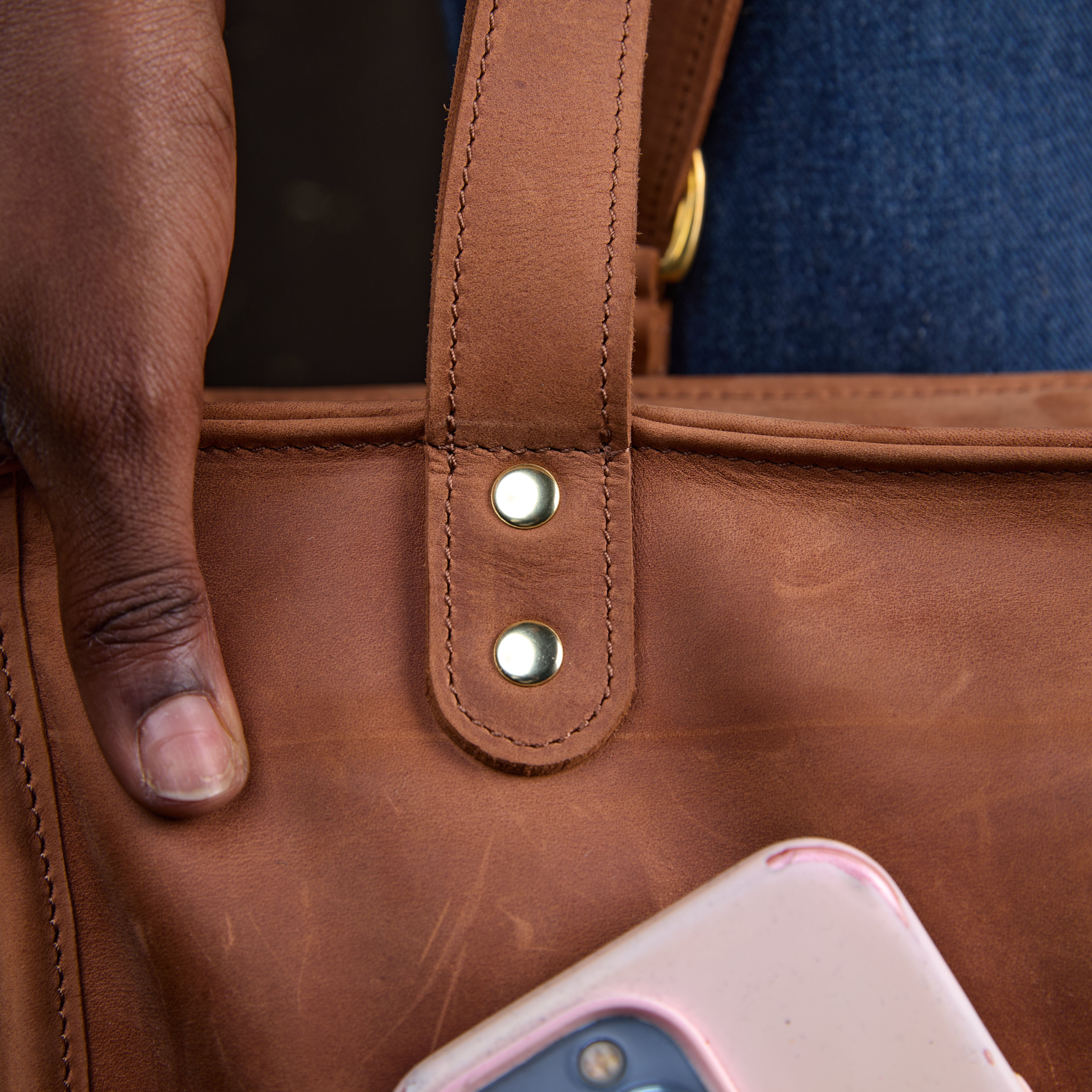 Pull-up Leather Pauline Tote