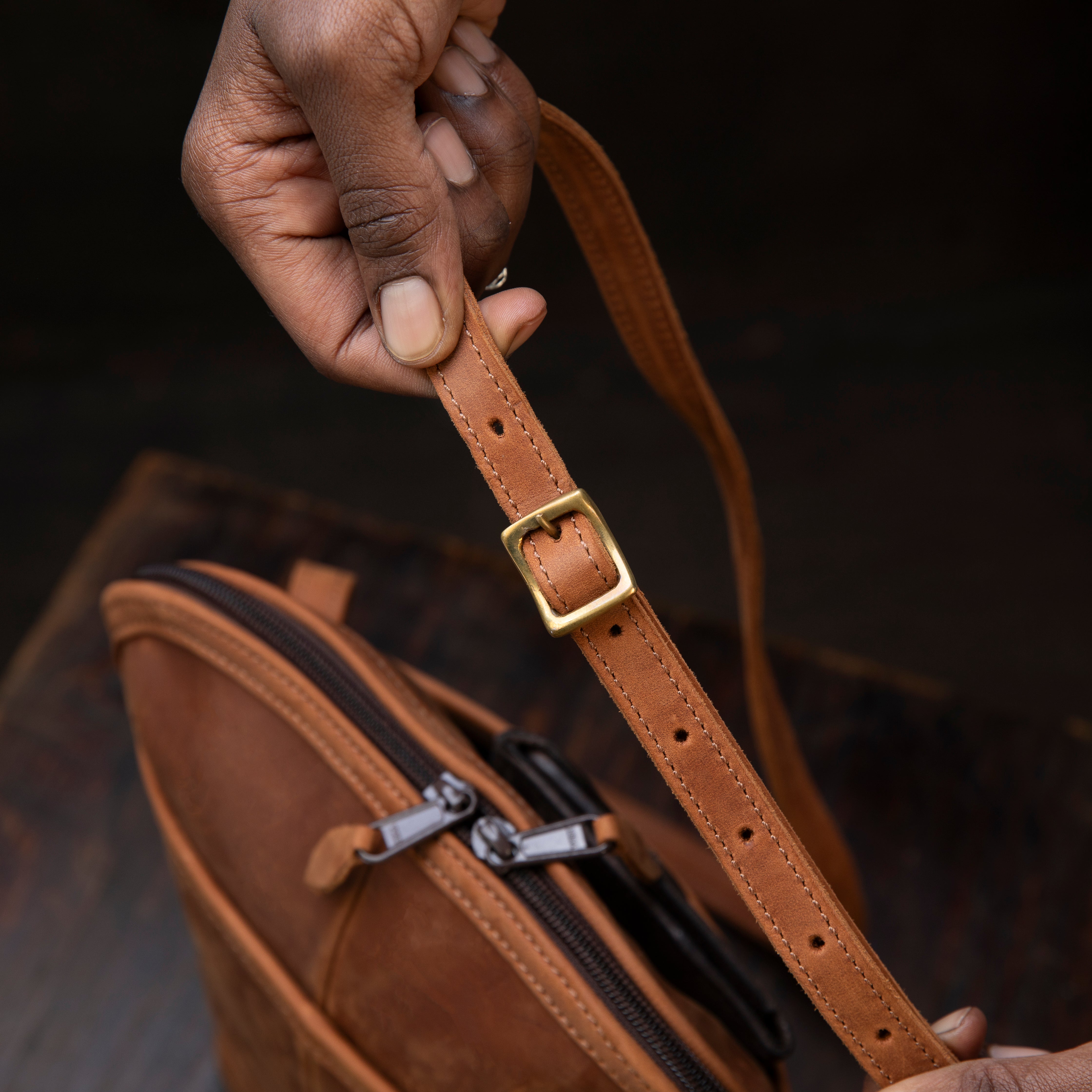 Pull-up Leather Sporran Crossbody