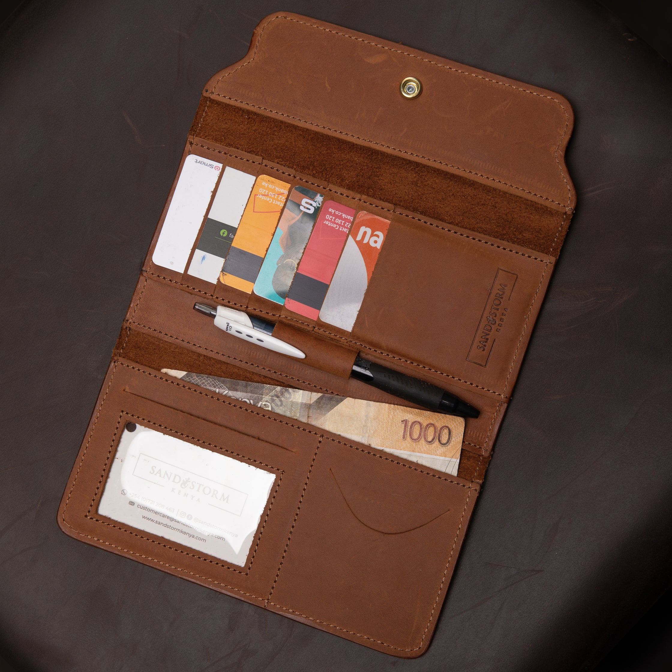 Pull-up Leather Lady's Wallet - Sandstorm Kenya (KE)