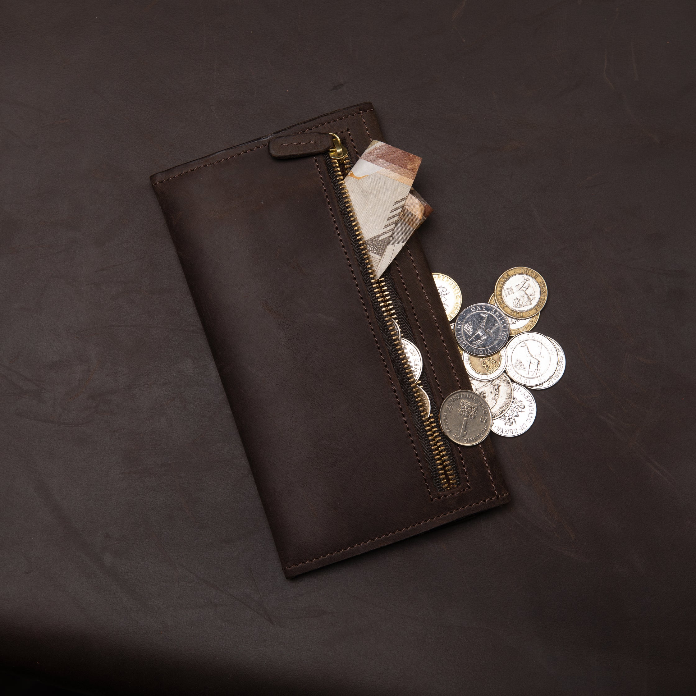 Pull-up Leather Lady's Wallet - Sandstorm Kenya (KE)