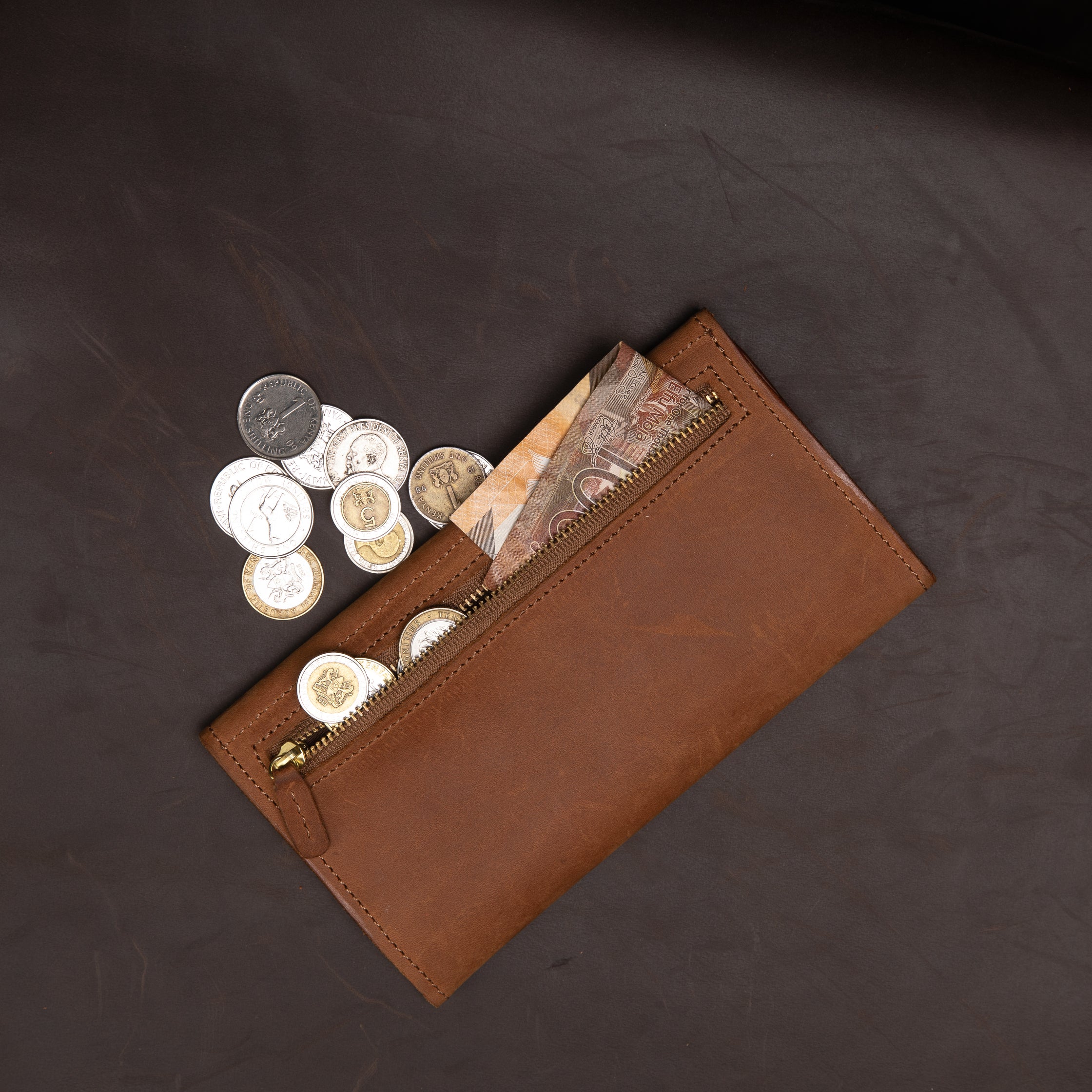 Pull-up Leather Lady's Wallet - Sandstorm Kenya (KE)