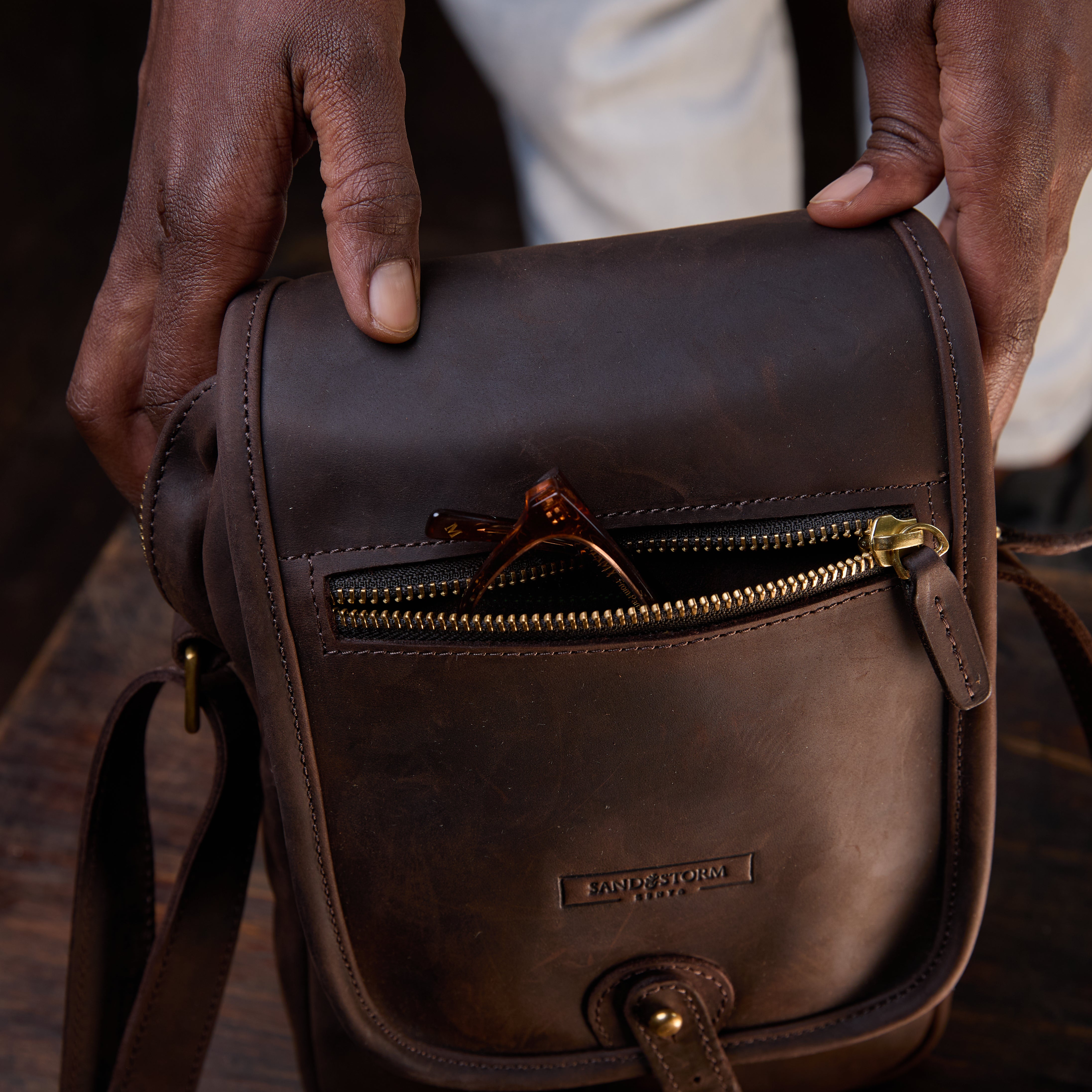 Pull-up Leather Alphonce bag