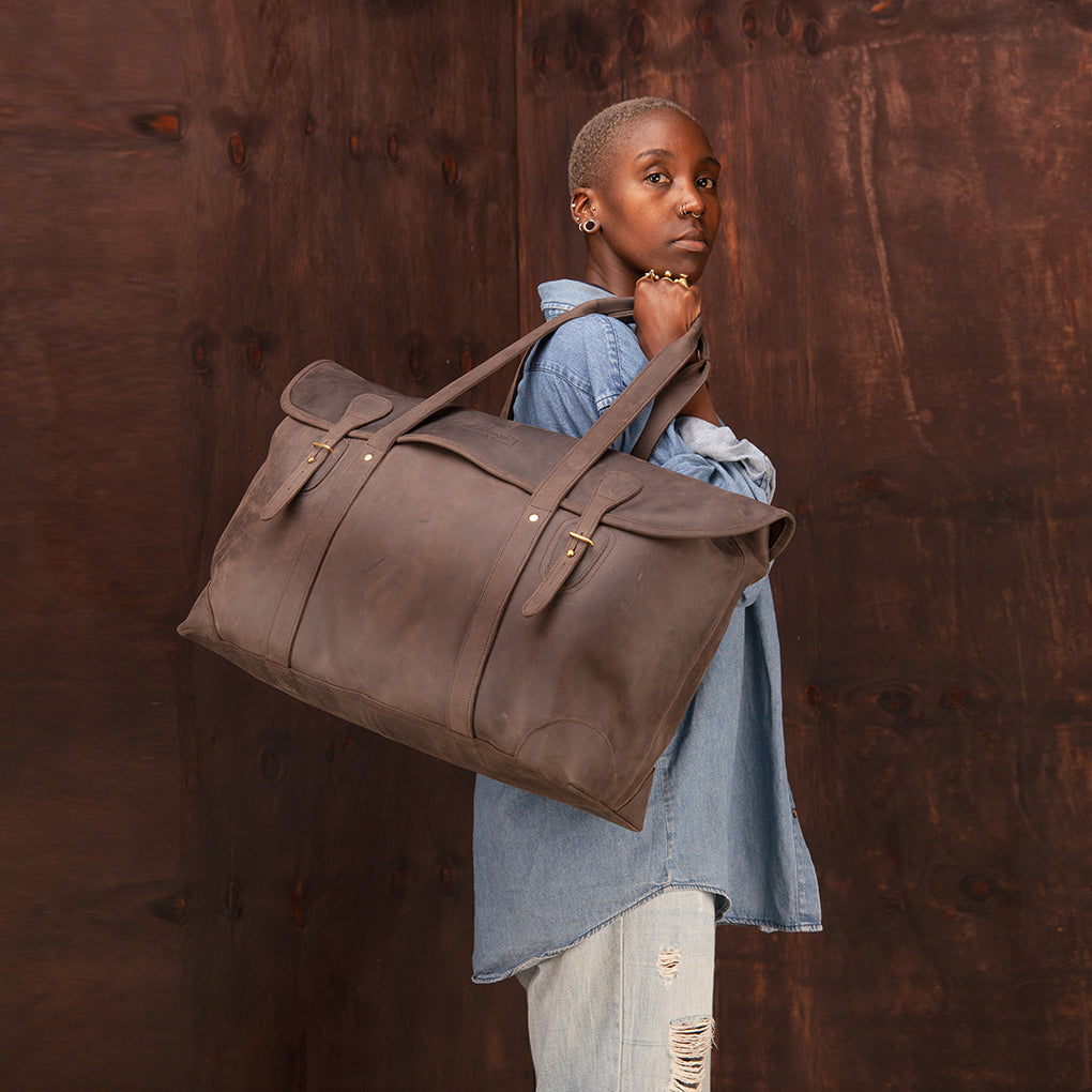 Pull-up Leather Weekender - Large - Sandstorm Kenya (KE)