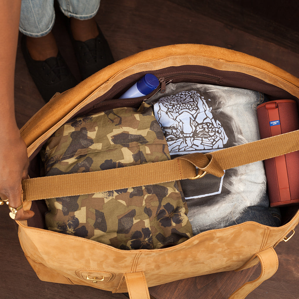 Pull-up Leather Weekender - Large - Sandstorm Kenya (KE)
