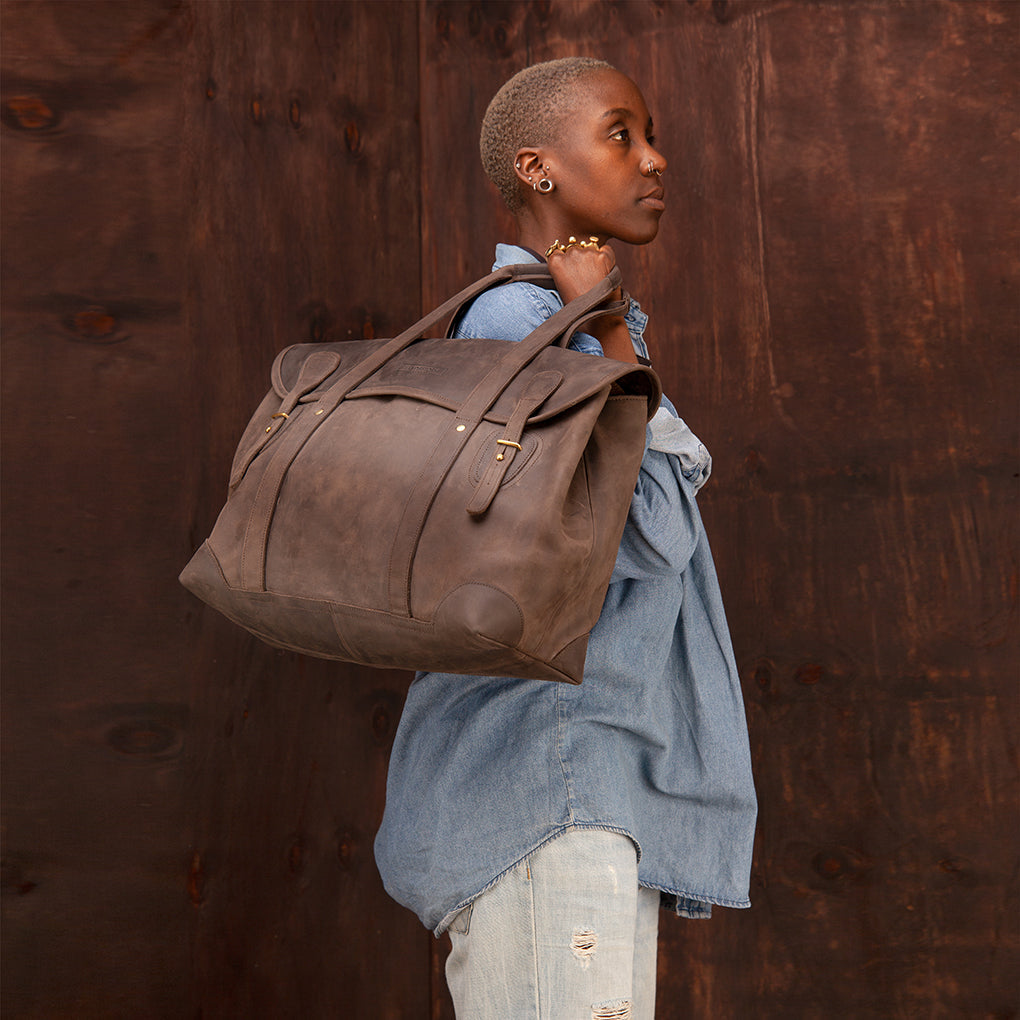 Pull-up Leather Weekender - Small - Sandstorm Kenya (KE)
