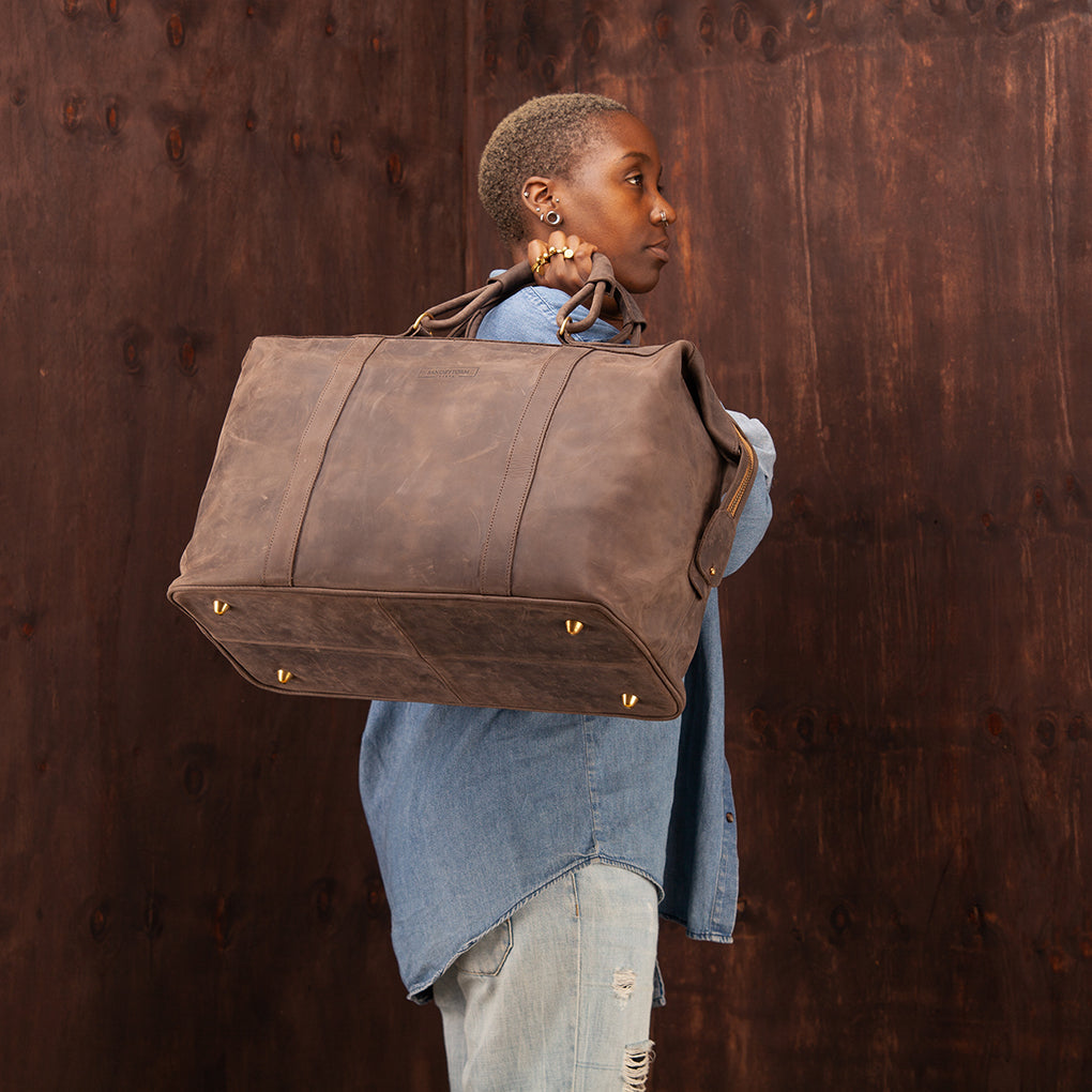 Pull-up Leather Odyssey Weekend Bag - Large - Sandstorm Kenya (Intl)