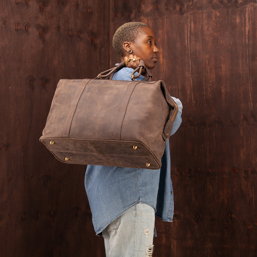 Pull-up Leather Odyssey Weekend Bag - Large - Sandstorm Kenya (KE)