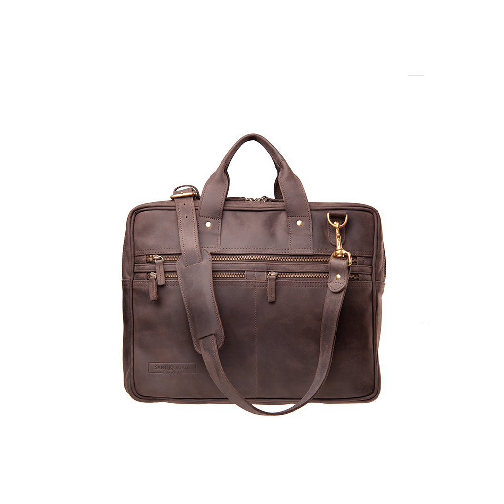 Pull-up Leather Andrew Work Bag - Sandstorm Kenya (KE)