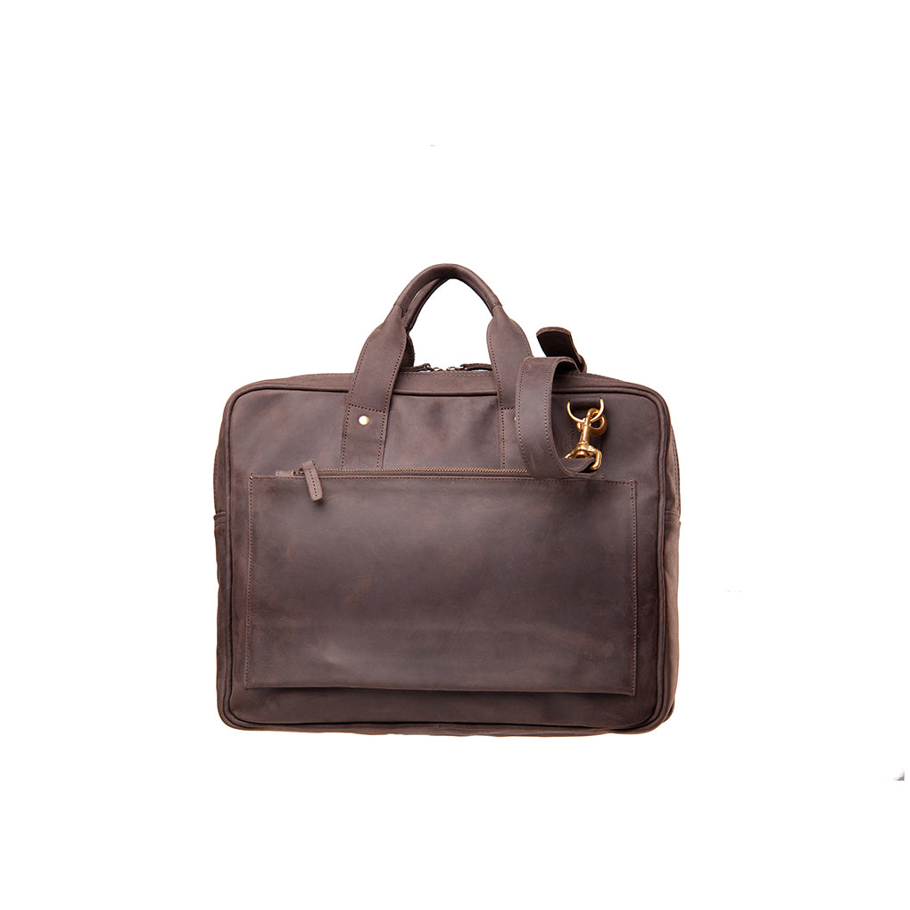 Pull-up Leather Andrew Work Bag - Sandstorm Kenya (KE)