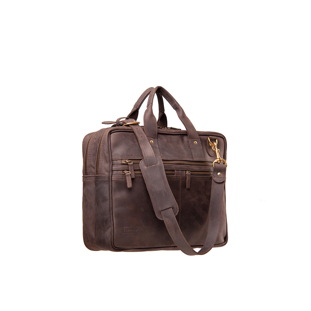 Pull-up Leather Andrew Work Bag - Sandstorm Kenya (KE)