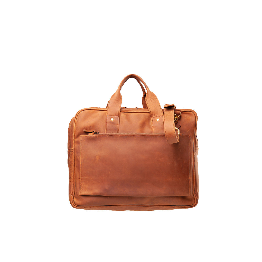 Pull-up Leather Andrew Work Bag - Sandstorm Kenya (KE)