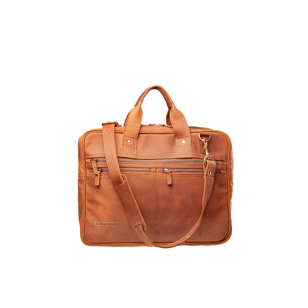 Pull-up Leather Andrew Work Bag - Sandstorm Kenya (KE)