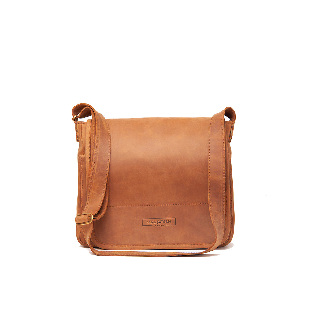 Pull-up Leather Jeremiah Messenger - Sandstorm Kenya (KE)