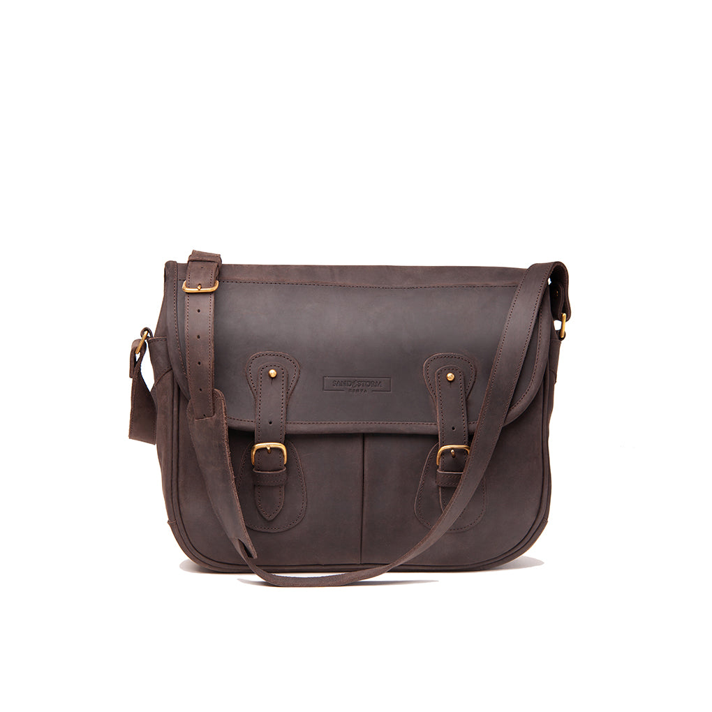 Pull-up Leather Dominic Satchel - Sandstorm Kenya (KE)