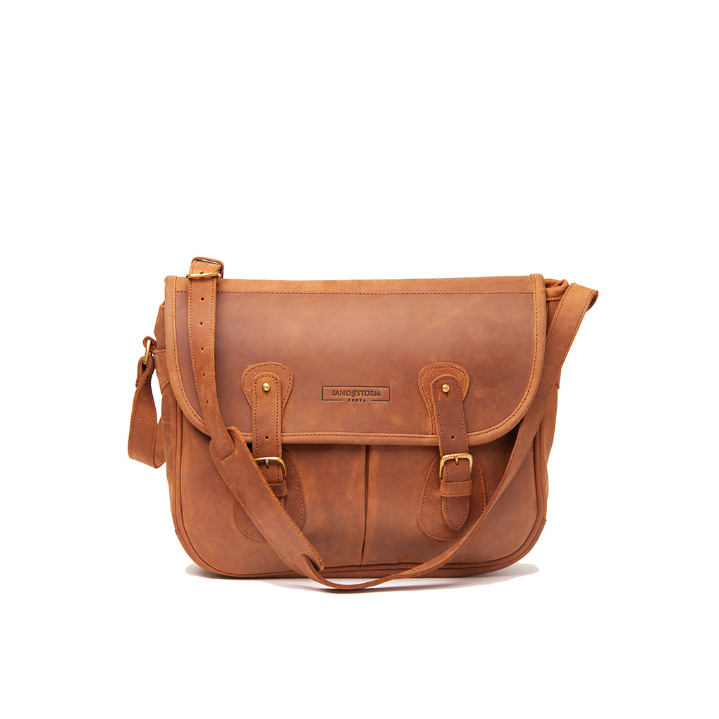 Pull-up Leather Dominic Satchel - Sandstorm Kenya (KE)