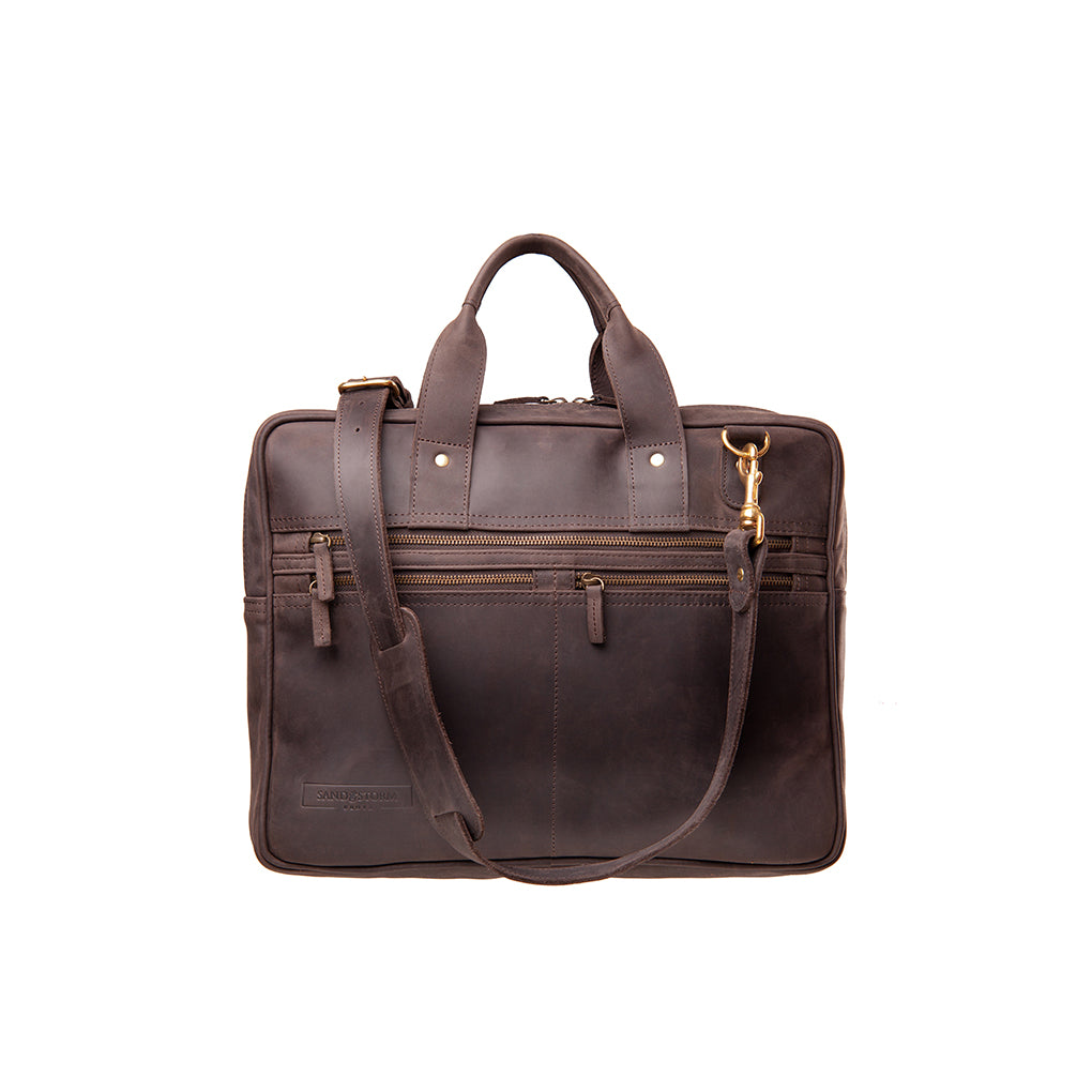 Pull-up Leather Sylvester Work Bag - Sandstorm Kenya (KE)
