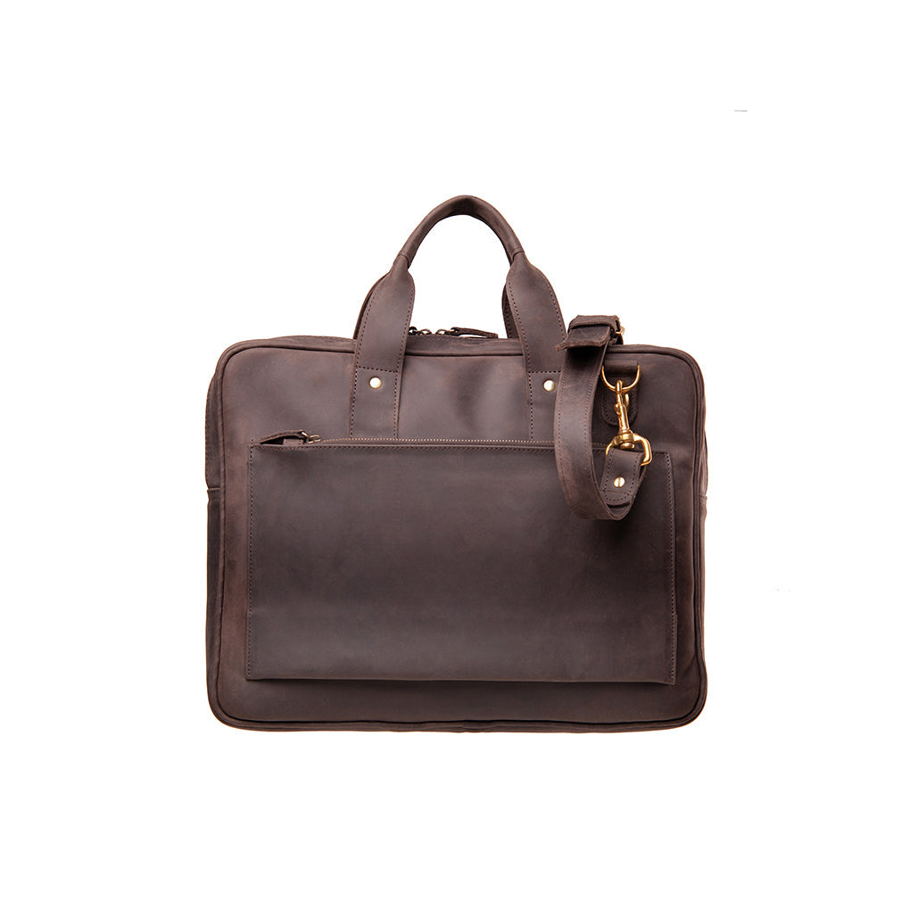 Pull-up Leather Sylvester Work Bag - Sandstorm Kenya (KE)