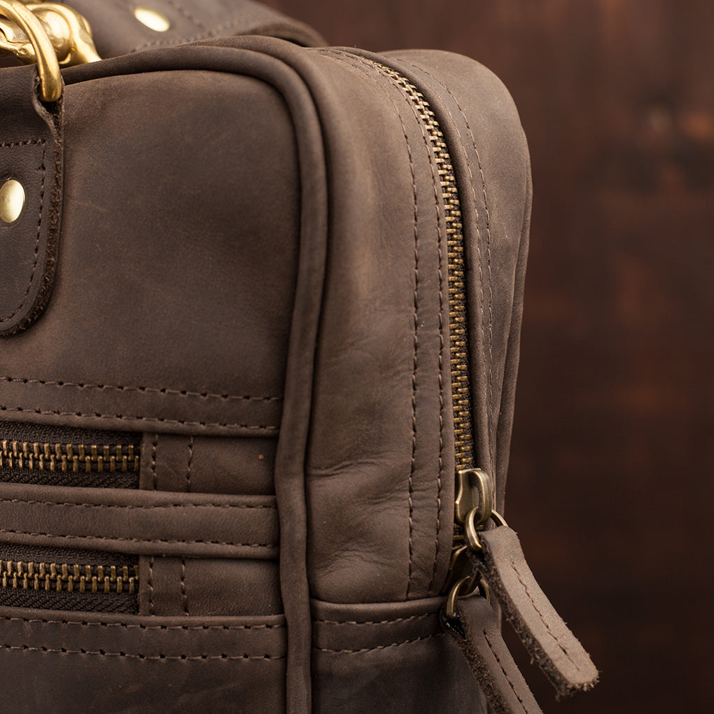 Pull-up Leather Sylvester Work Bag - Sandstorm Kenya (KE)