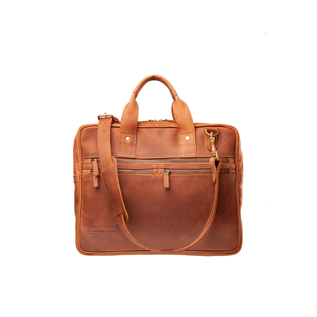 Pull-up Leather Sylvester Work Bag - Sandstorm Kenya (KE)