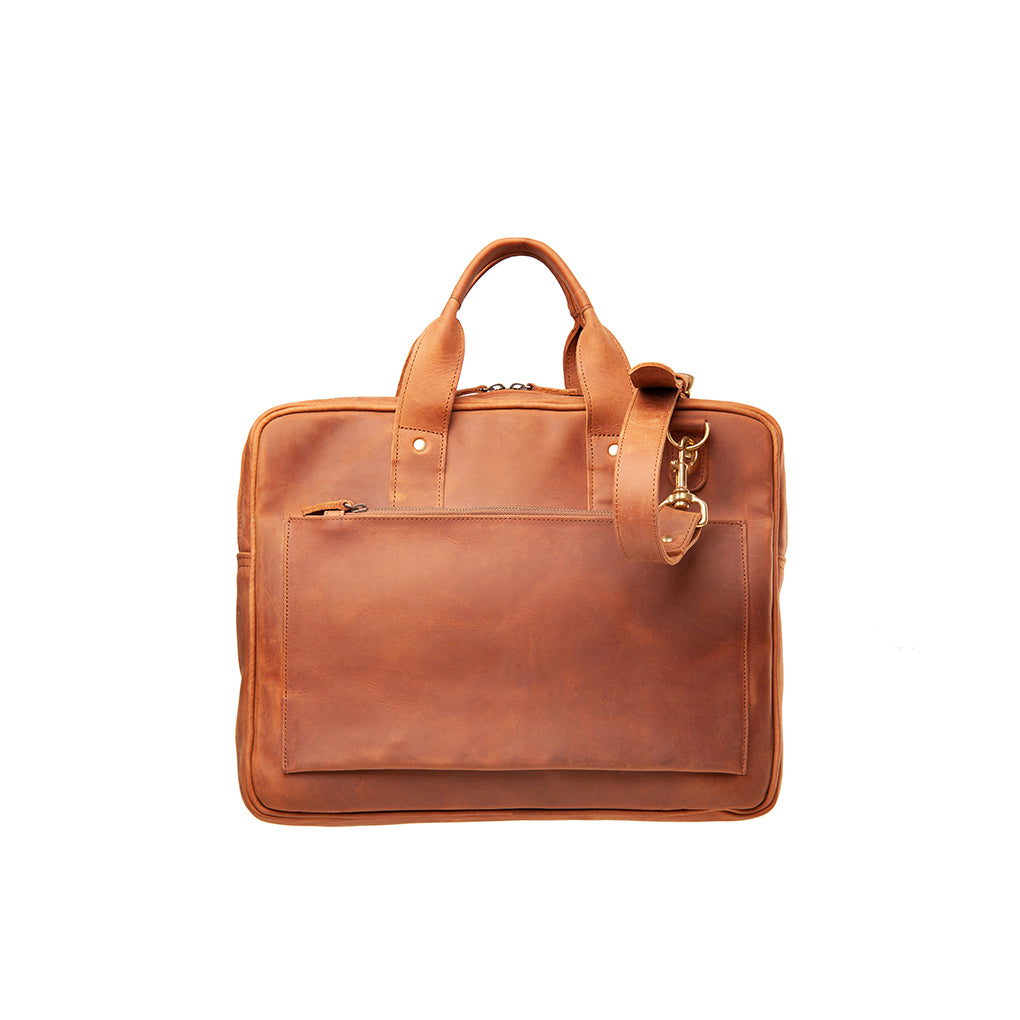 Pull-up Leather Sylvester Work Bag - Sandstorm Kenya (KE)